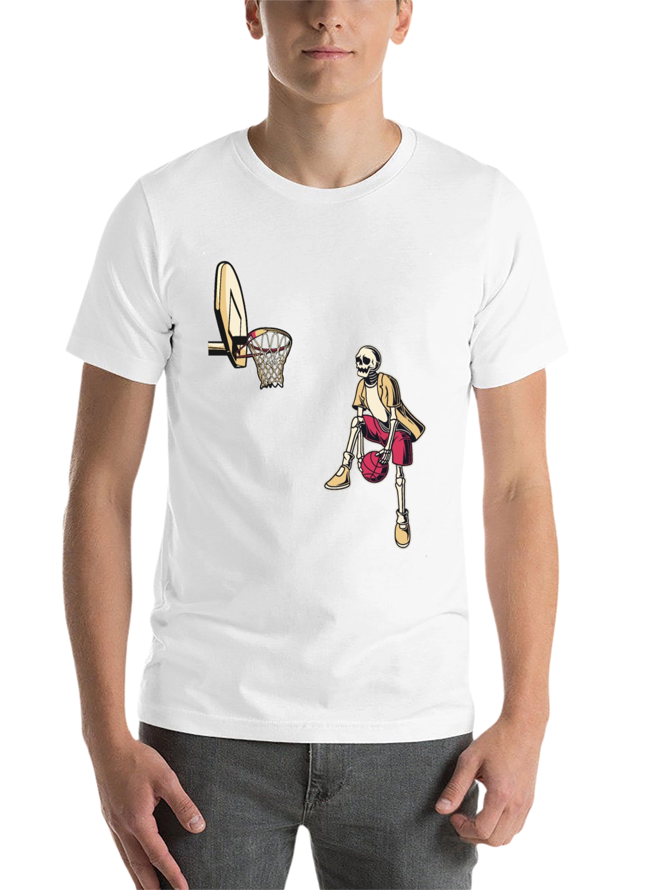 Black Skeleton Baller Black Graphic Tee view 14