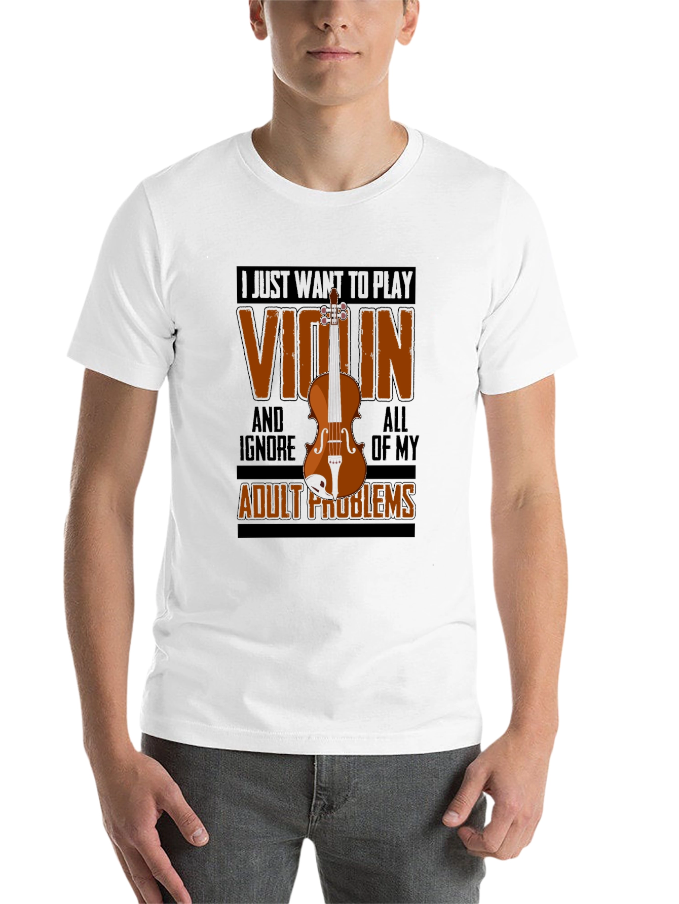 Violin Player's T-Shirt - Ignore Adult Problems - 14