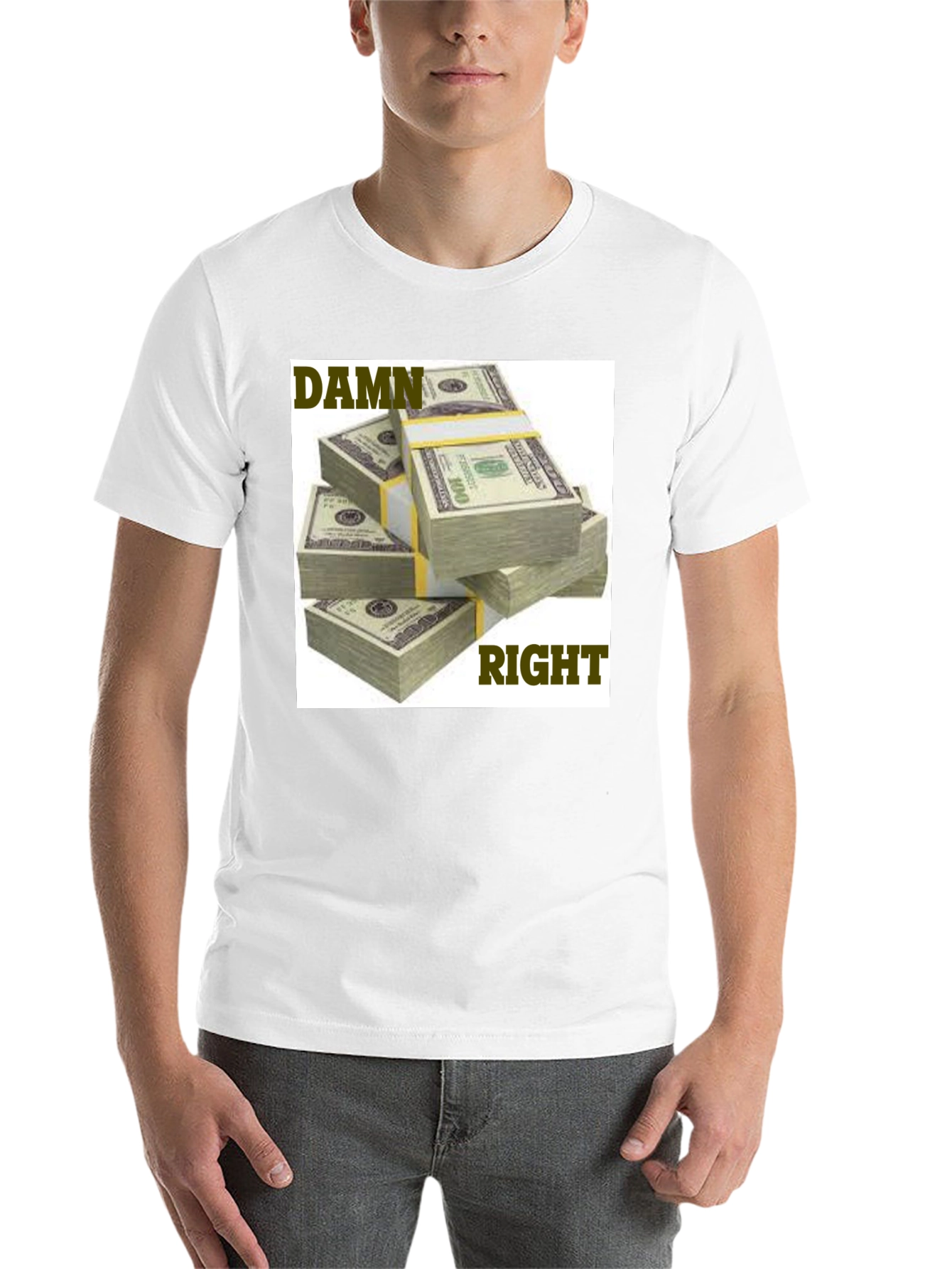 Black Damn Right Money Stacks Graphic Tee view 14