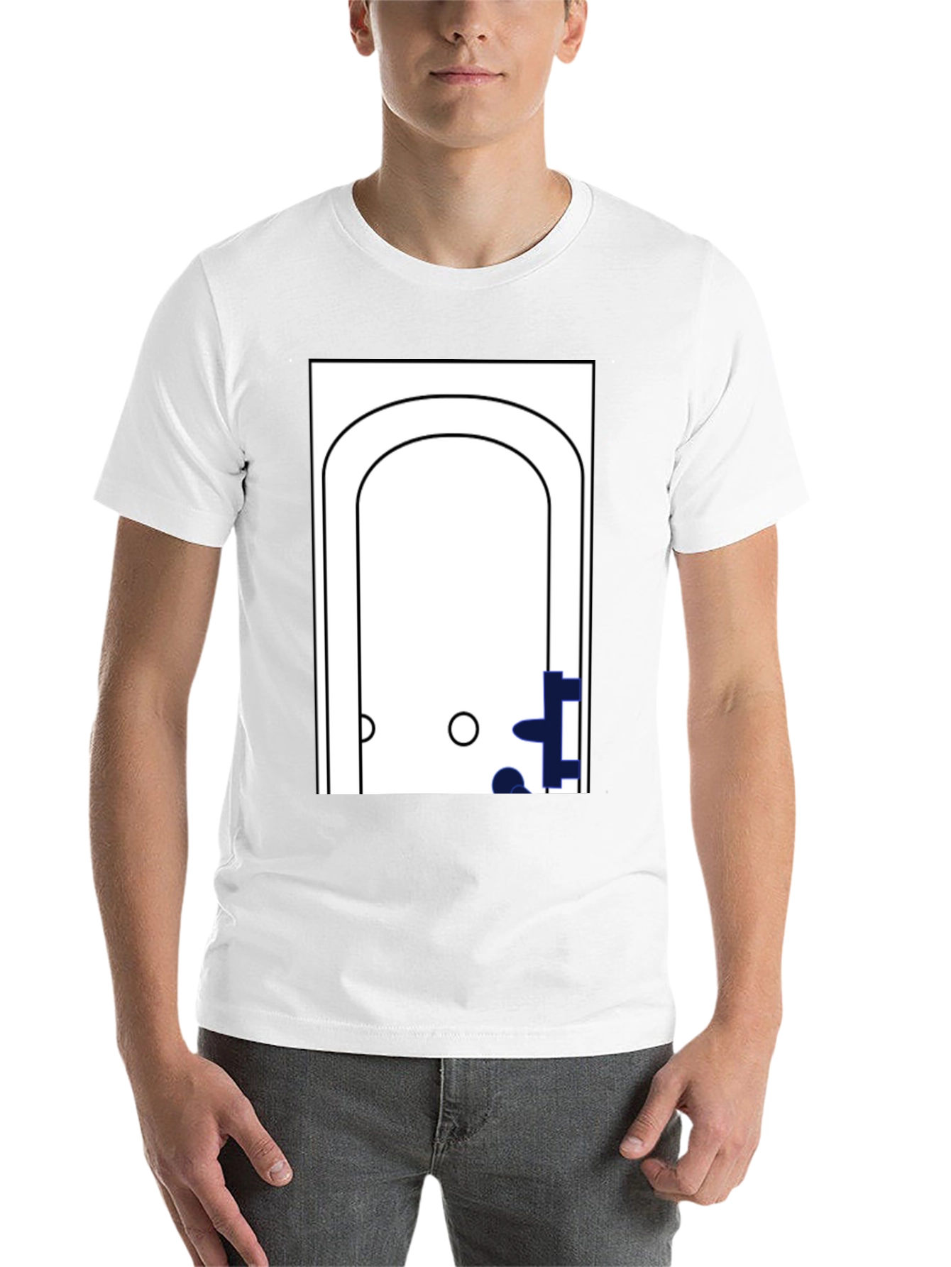 Black Minimalist Bathtub Graphic T-Shirt view 14