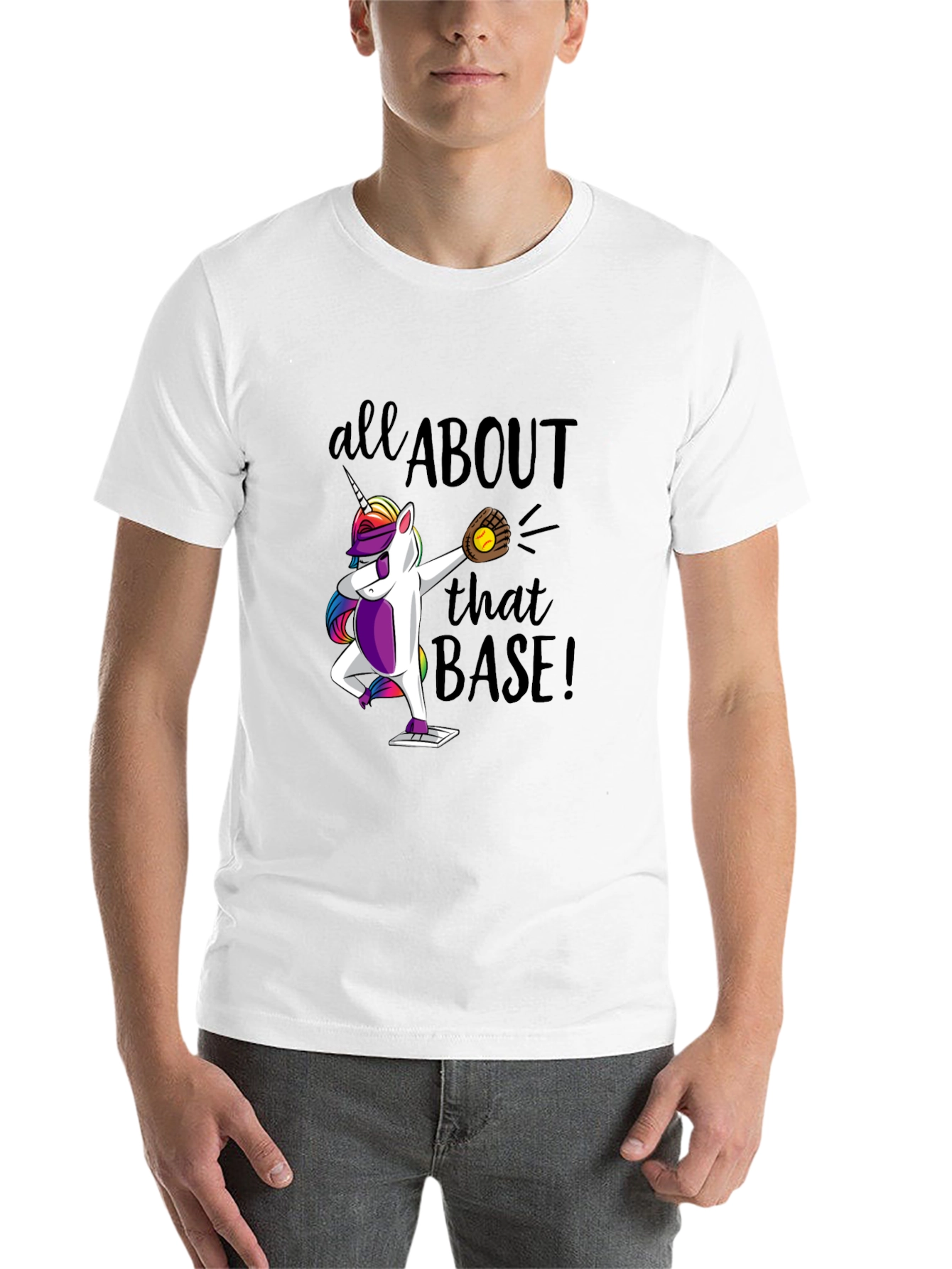 Black Unicorn Baseball Dab T-Shirt: All About That Base! view 14