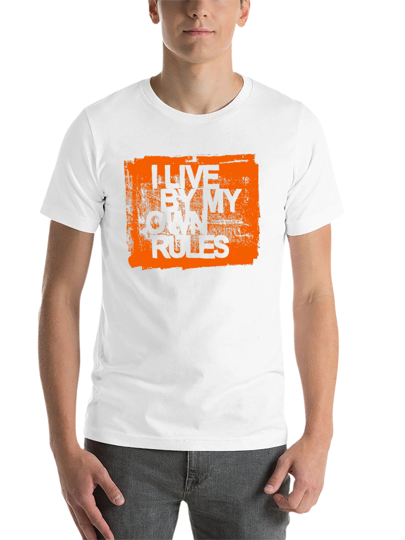 Black I Live By My Own Rules Graphic Tee - Black view 14