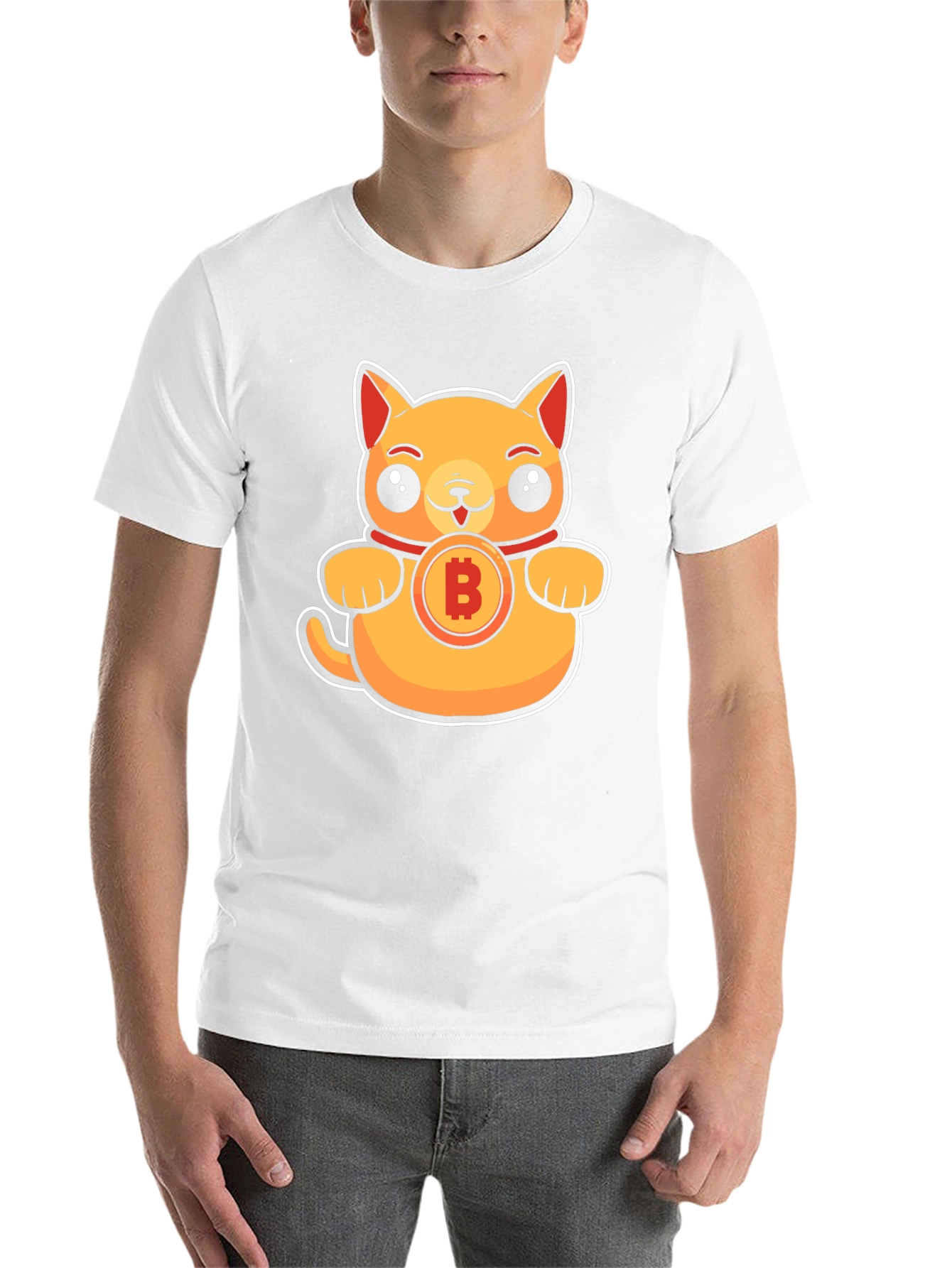 Black Bitcoin Kitty T-Shirt - Crypto Cat Tee view 14
