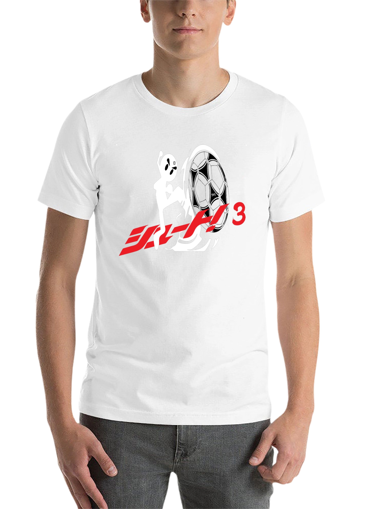 Black Soccer Ball Kick Black T-Shirt view 14