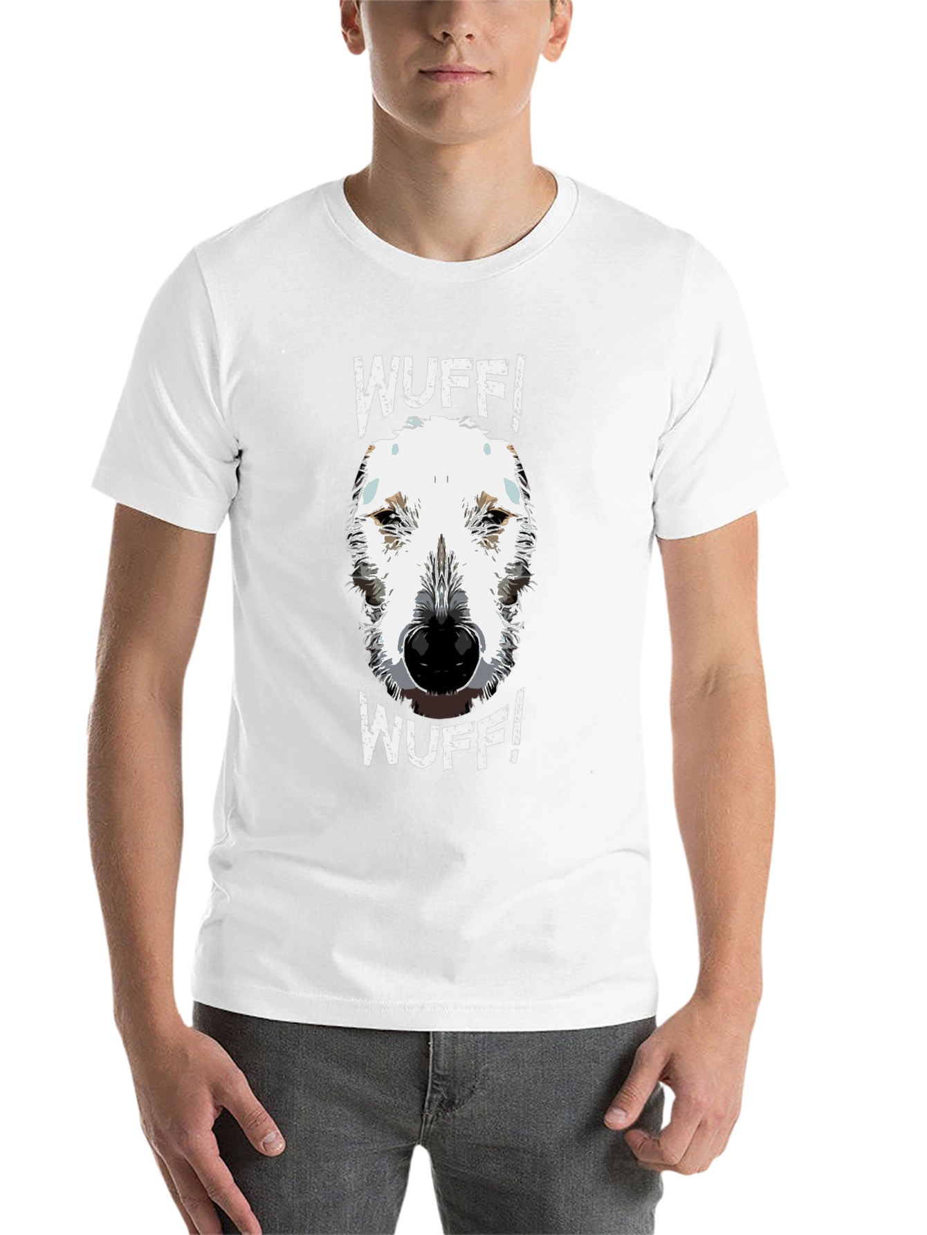 Black WUFF! Dog Graphic Tee - Cute Dog Lover Shirt view 14