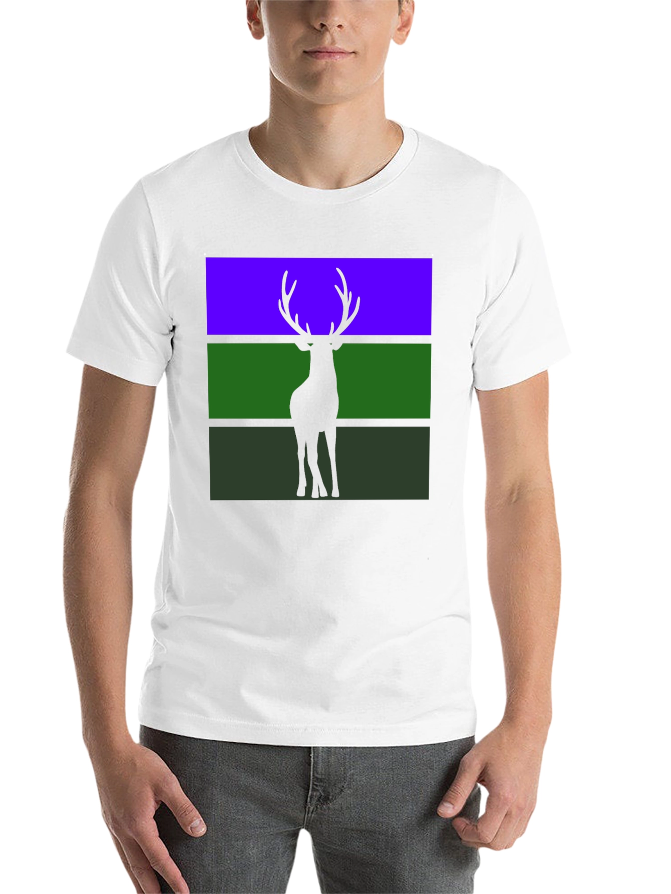 Black Deer Silhouette Graphic Tee view 14