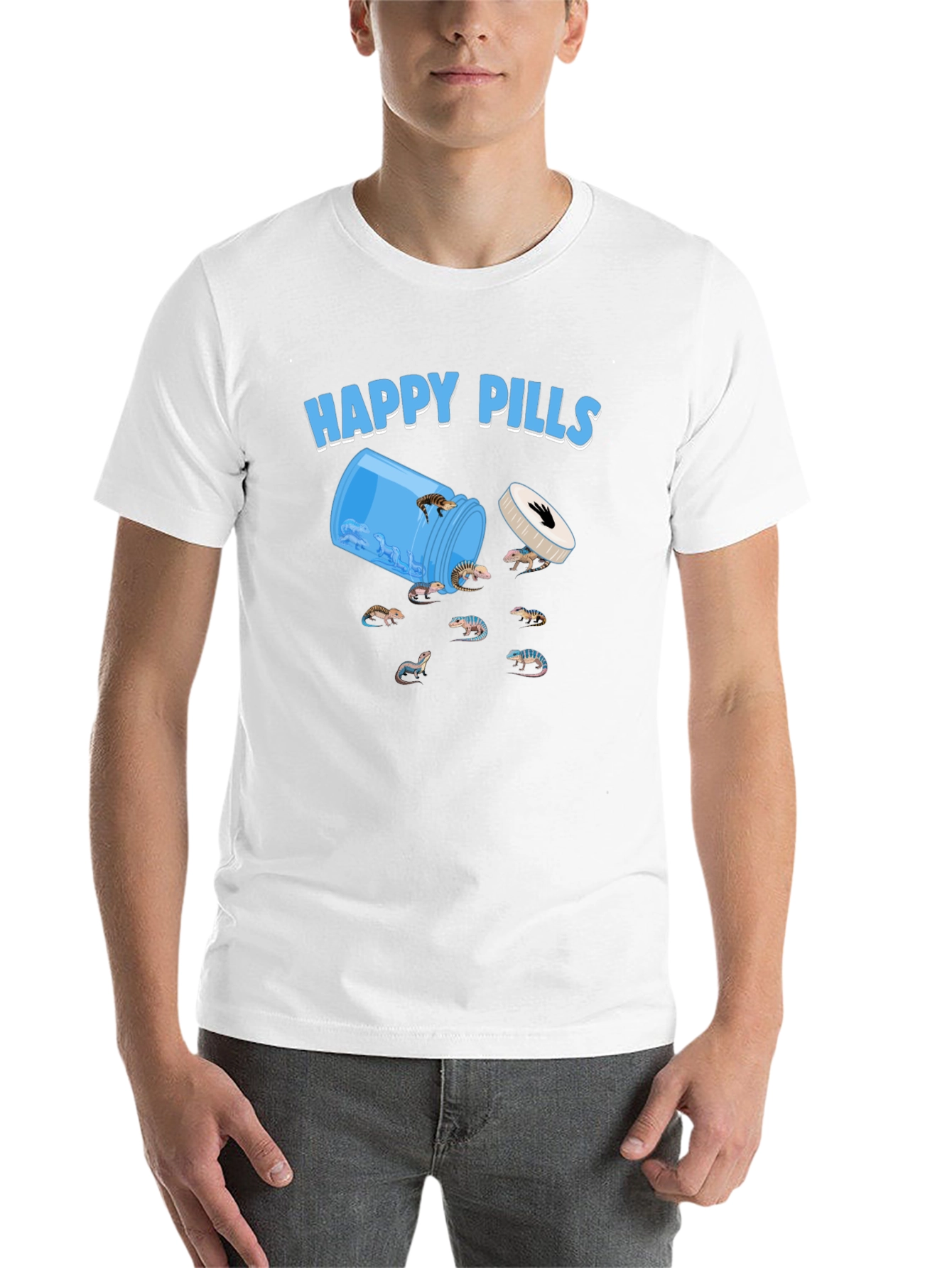 Black Happy Pills Lizard T-Shirt view 14
