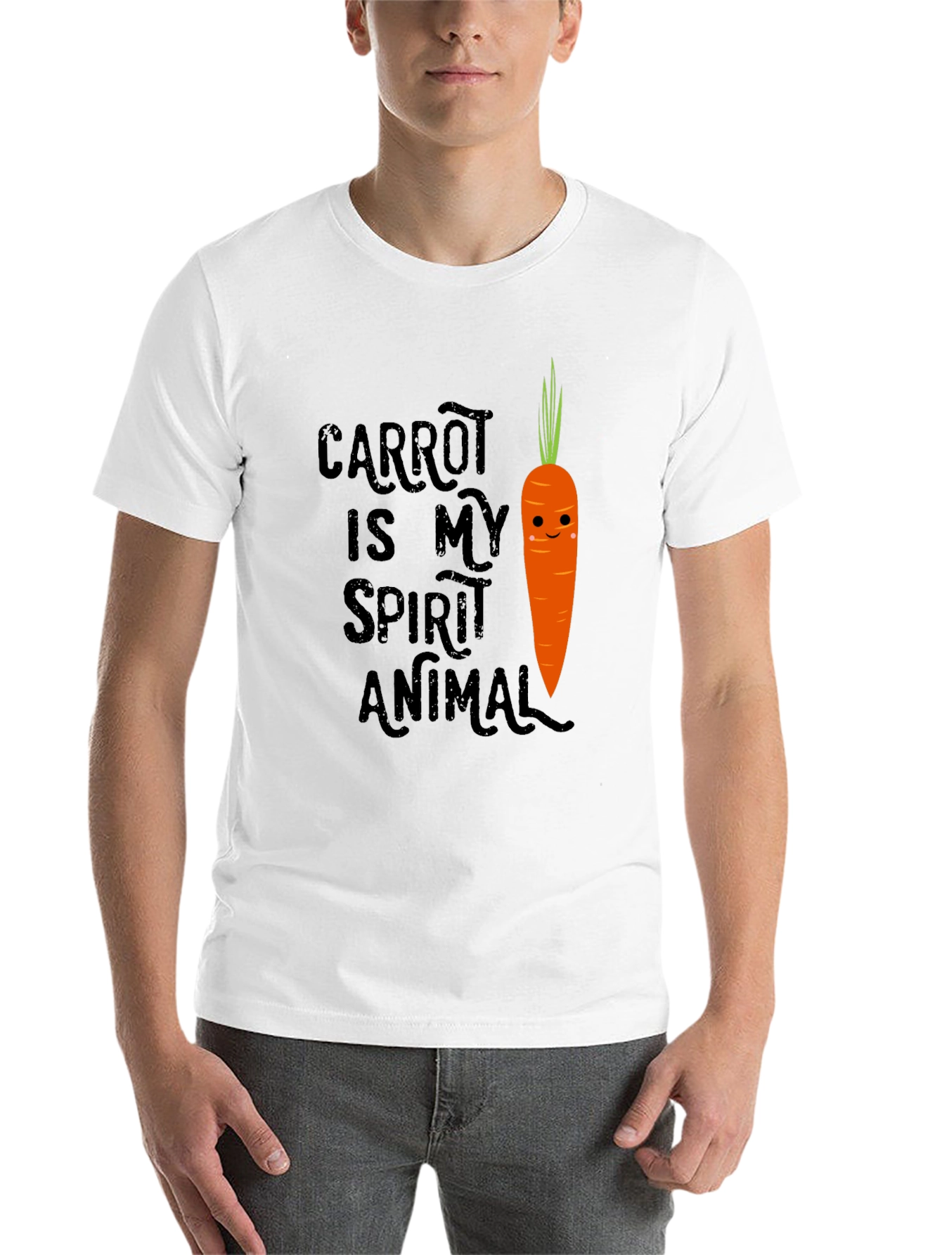 Black Carrot Spirit Animal Graphic Tee - Funny Vegan T-Shirt view 14