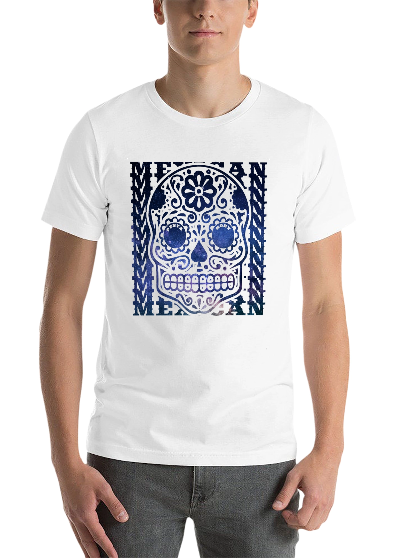 Black Mexican Sugar Skull Graphic T-Shirt view 14