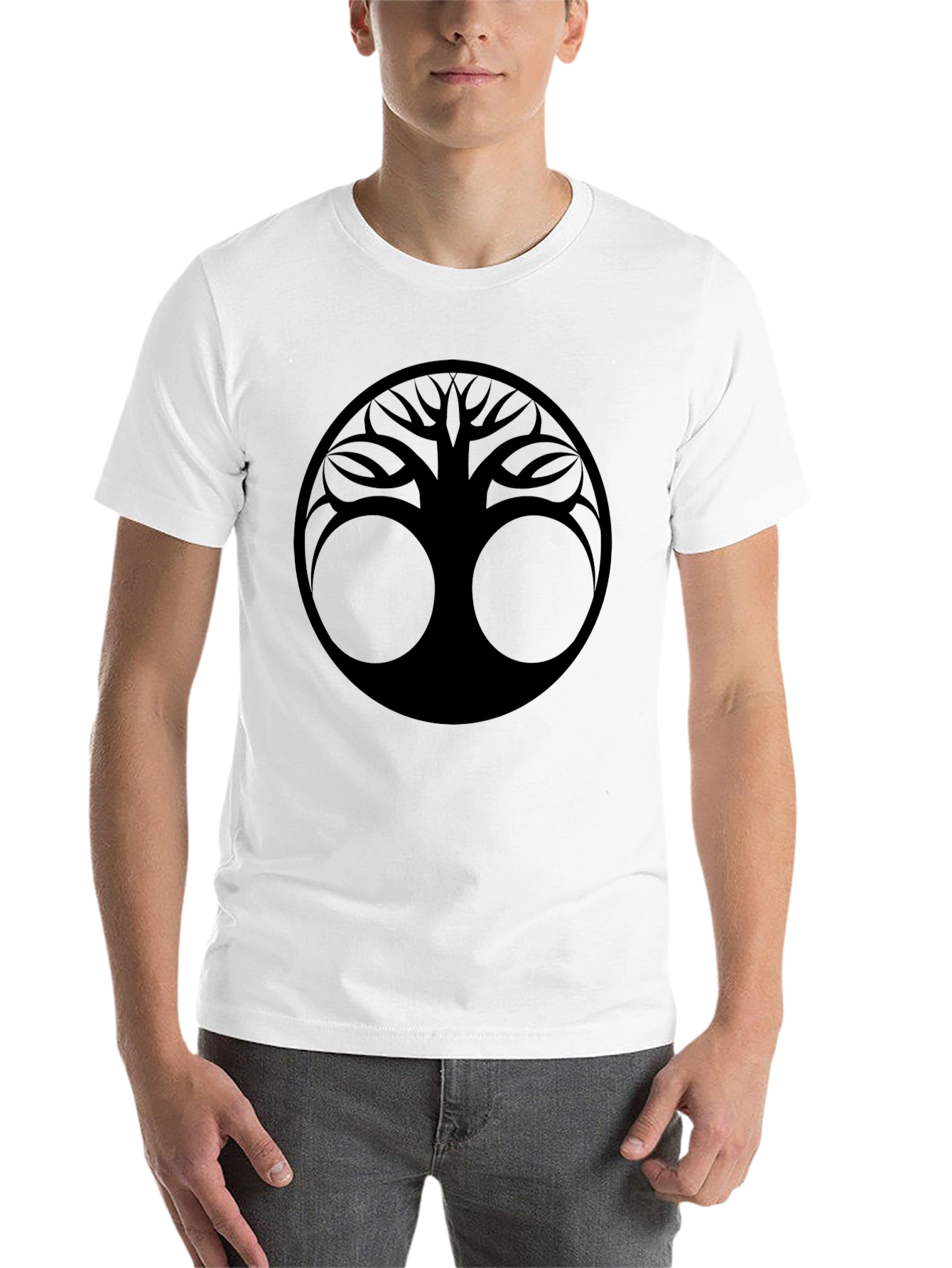 Black Black Tree of Life Graphic T-Shirt view 14