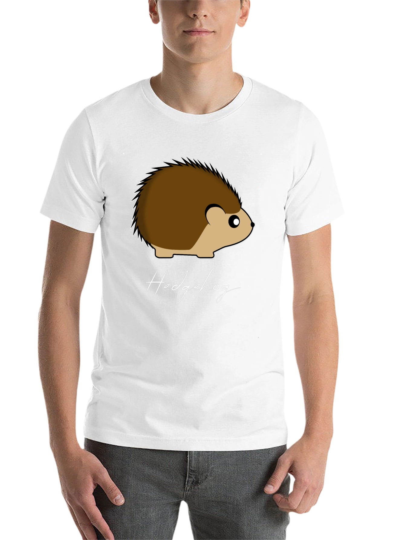 Black Hedgehog Graphic Tee - Soft Cotton Black T-Shirt view 14