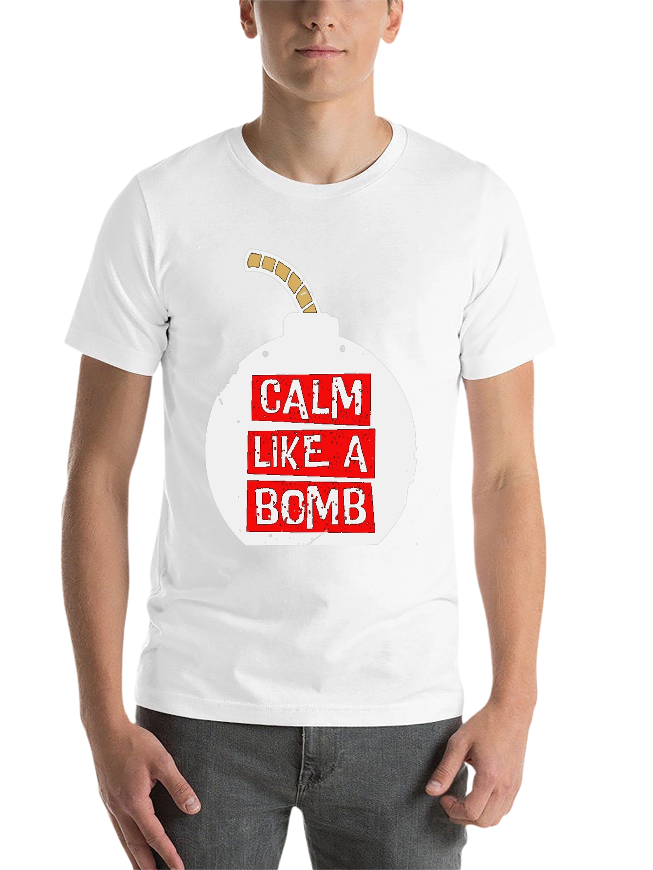 Black Calm Like A Bomb Graphic Tee view 14