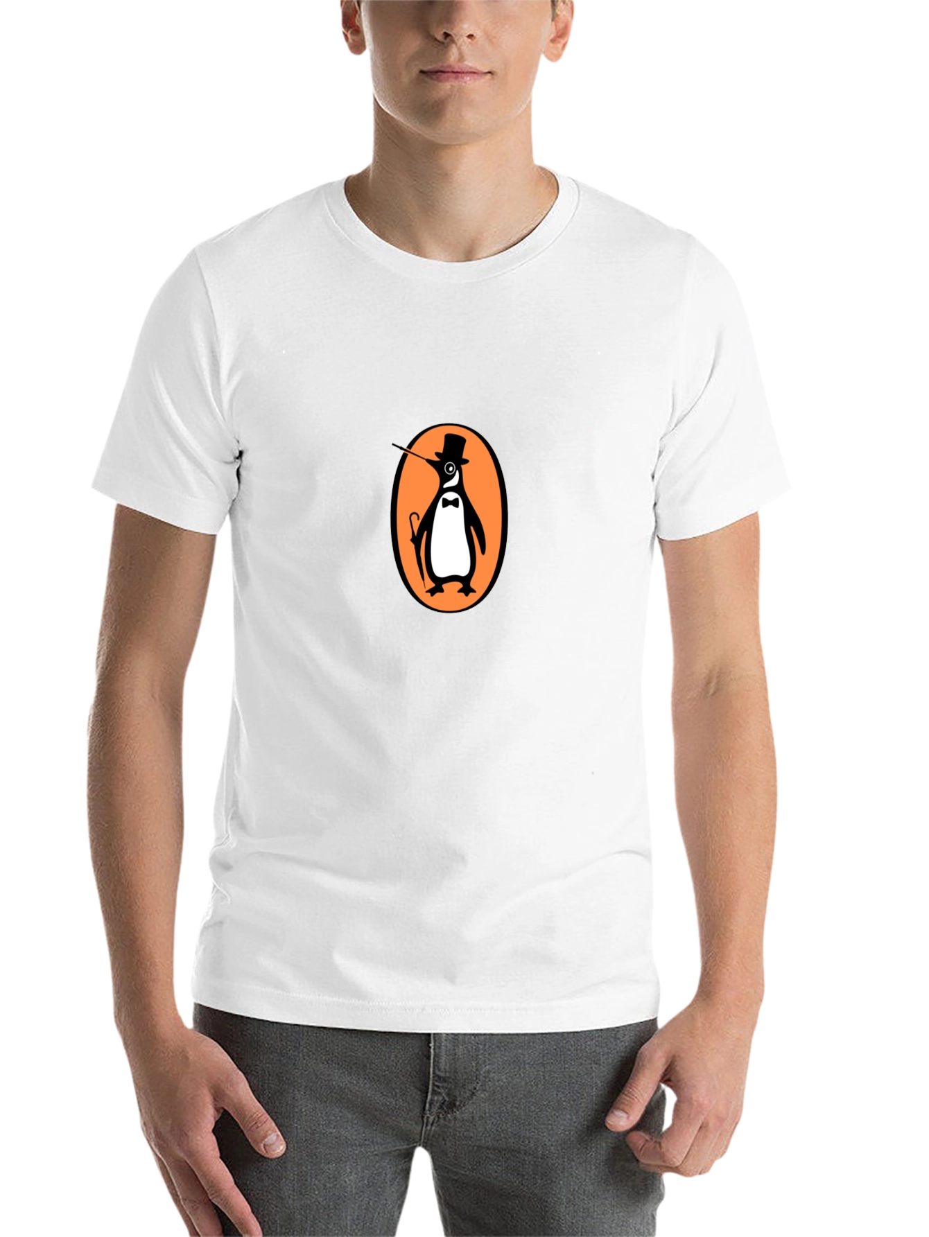 Black Gentleman Penguin Graphic Tee - Black view 14