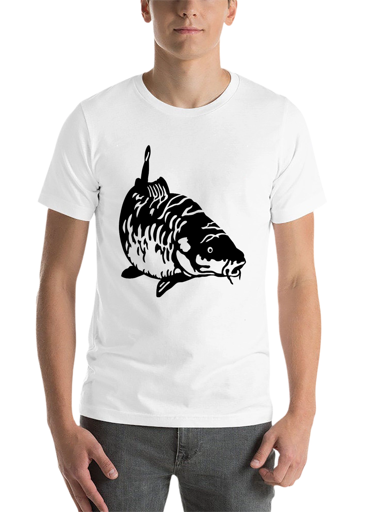Black Black Carp Fish Graphic Tee - Angler Style view 14