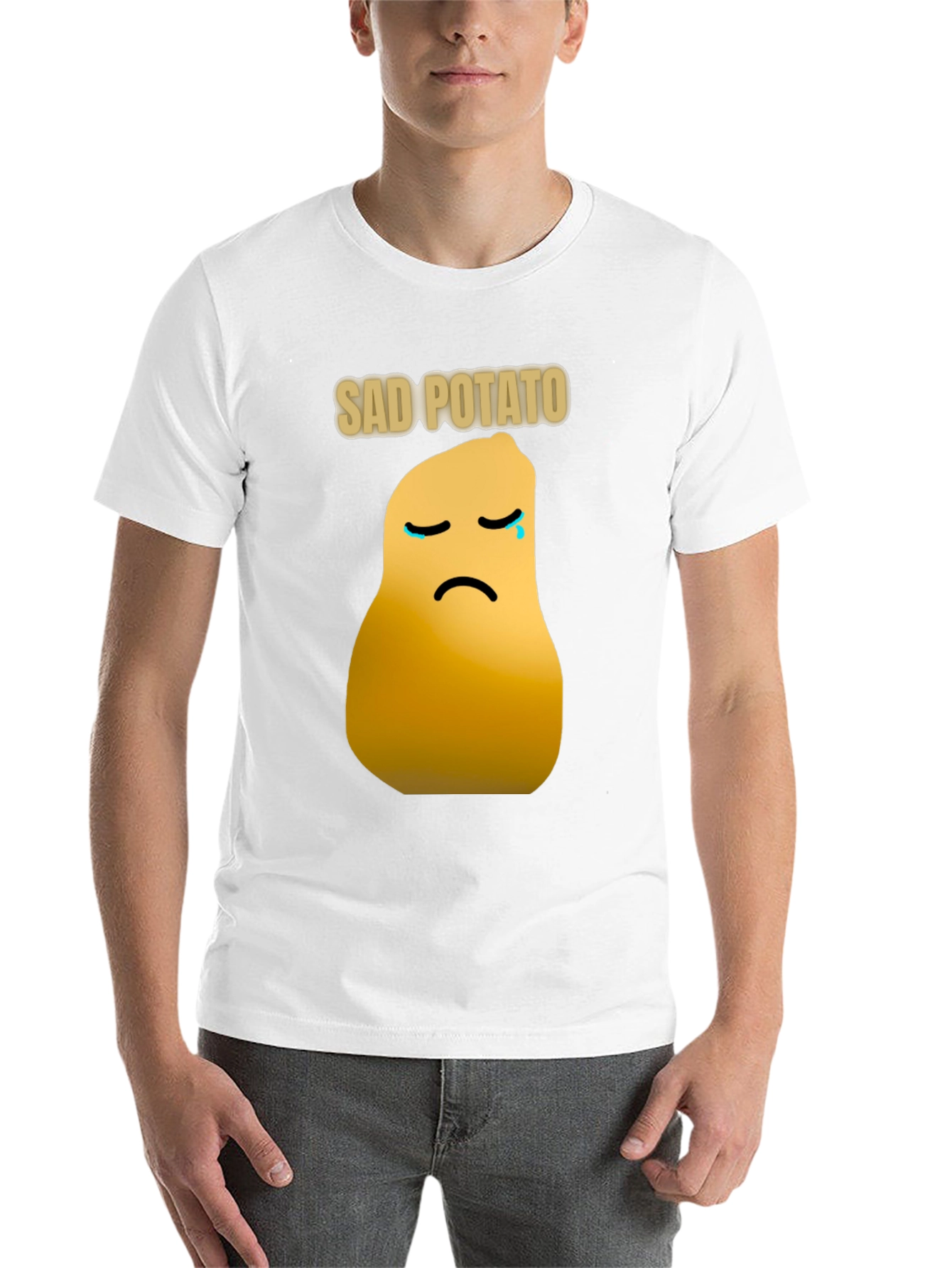 Black Sad Potato Graphic T-Shirt - Unisex Cotton Tee view 14