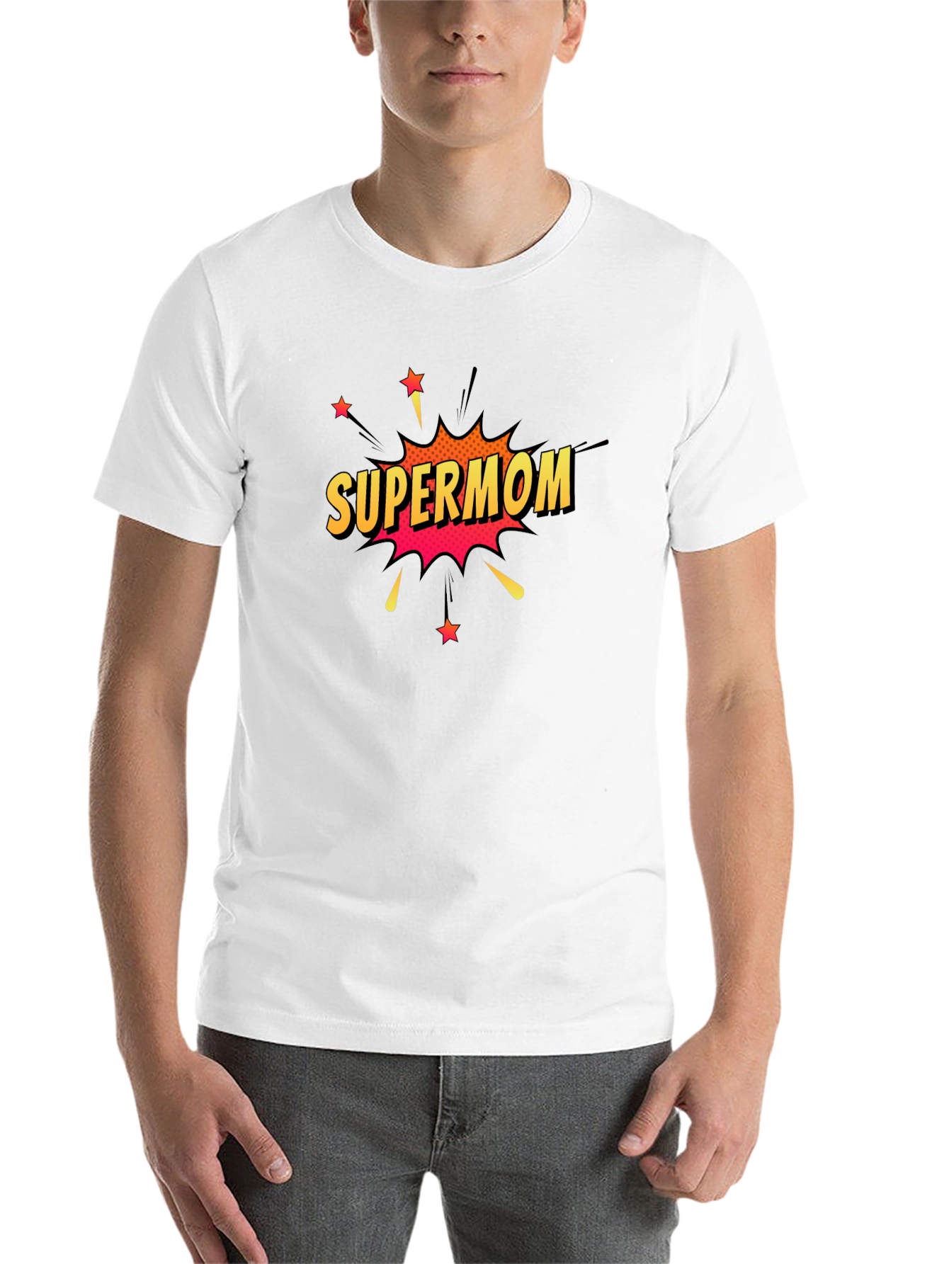 Black Supermom T-Shirt - Comic Style view 14