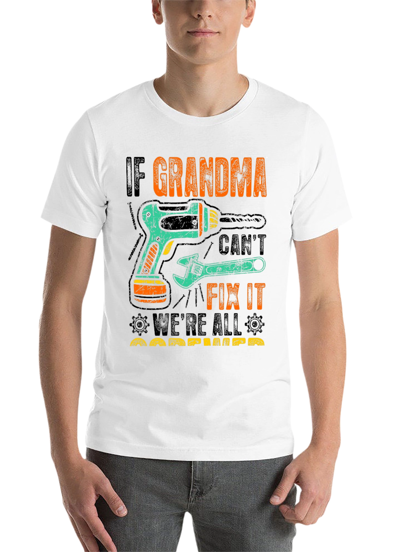 Black If Grandma Can't Fix It T-Shirt view 14