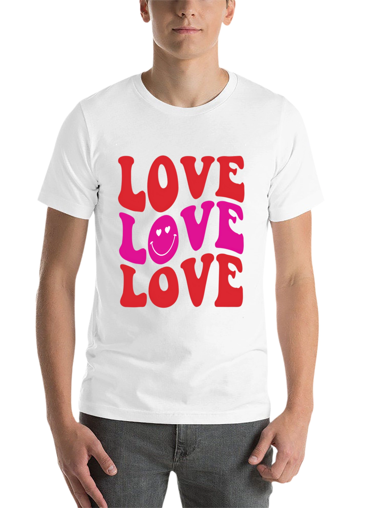 Black Love Smiley Face Graphic Tee view 14