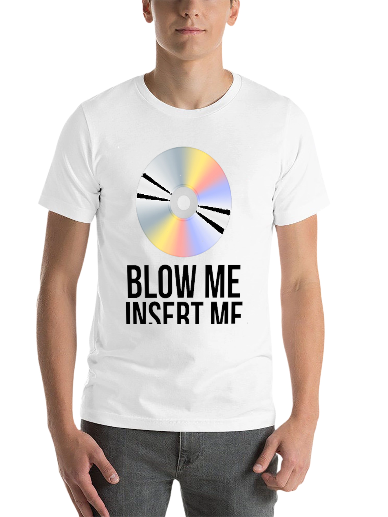 Black "Blow Me Insert Me" Graphic Tee view 14