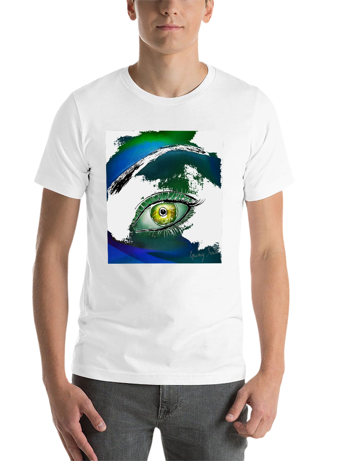 Black Eye Art T-Shirt - Artistic Graphic Tee view 14