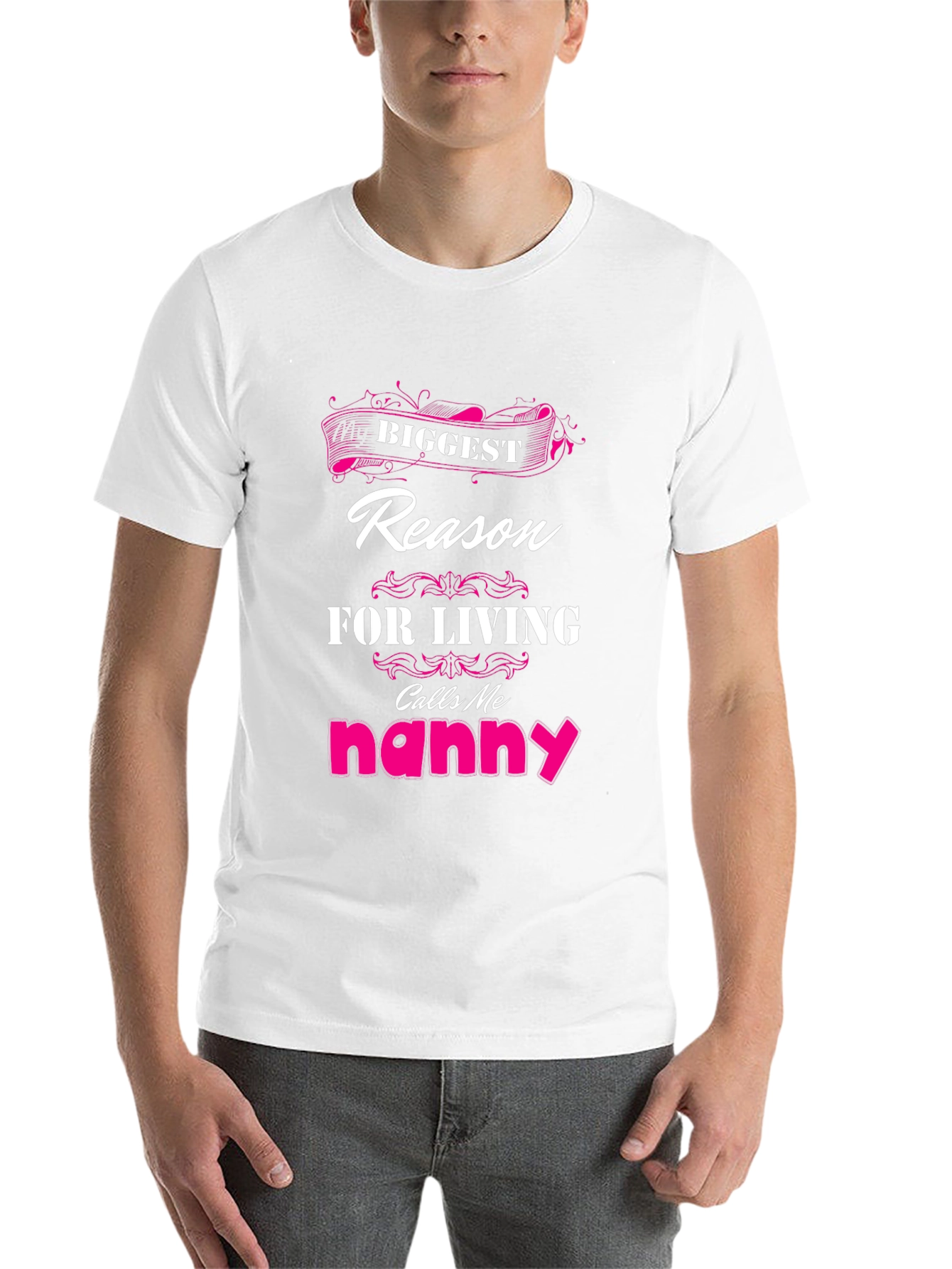 Black Biggest Reason For Living Nanny T-Shirt view 14