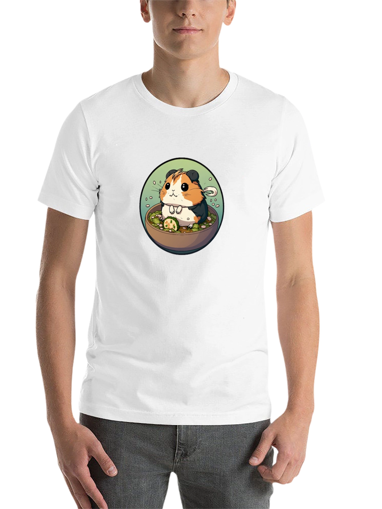 Black Guinea Pig Ramen Bowl T-Shirt view 14