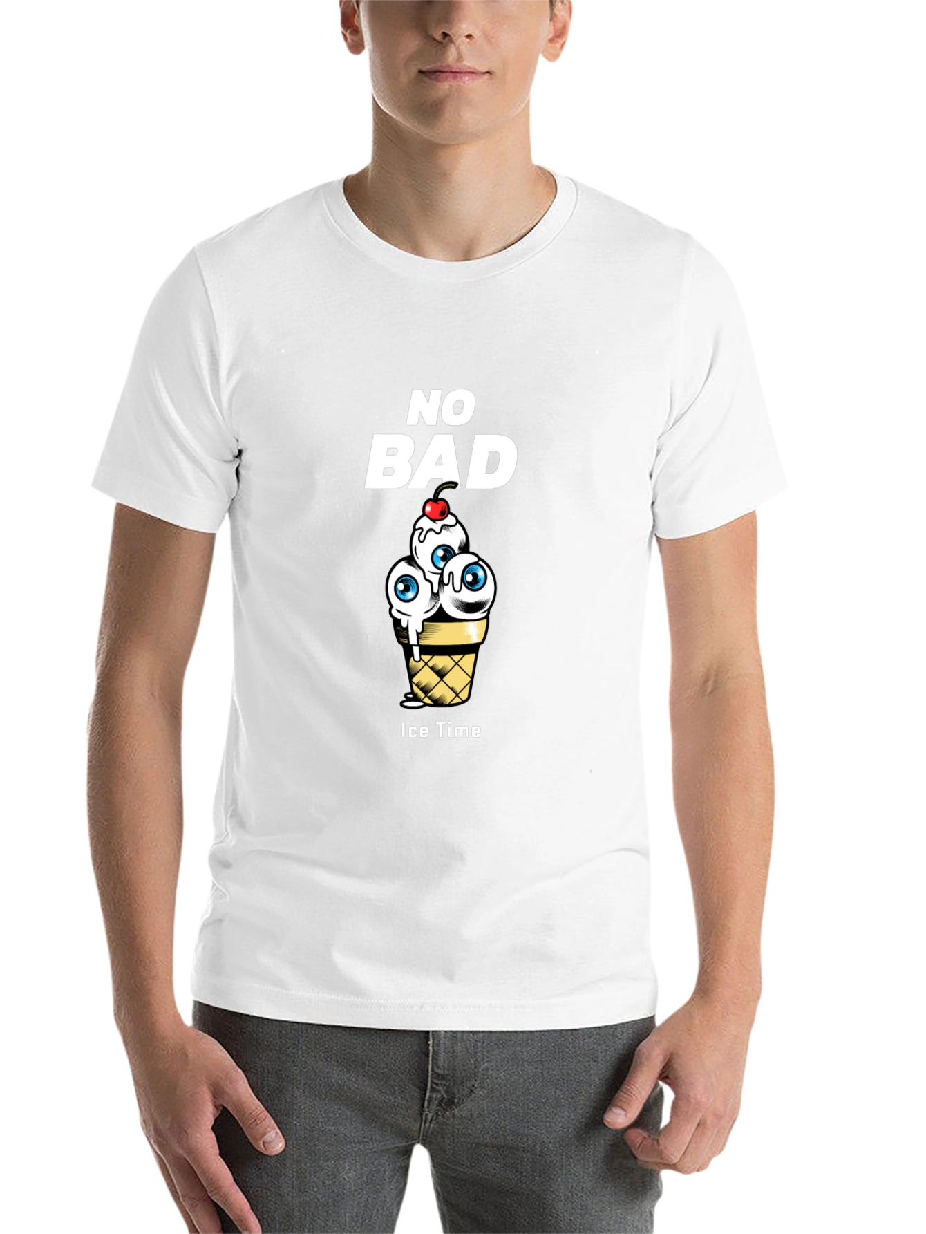 Black No Bad Ice Time Graphic T-Shirt view 14