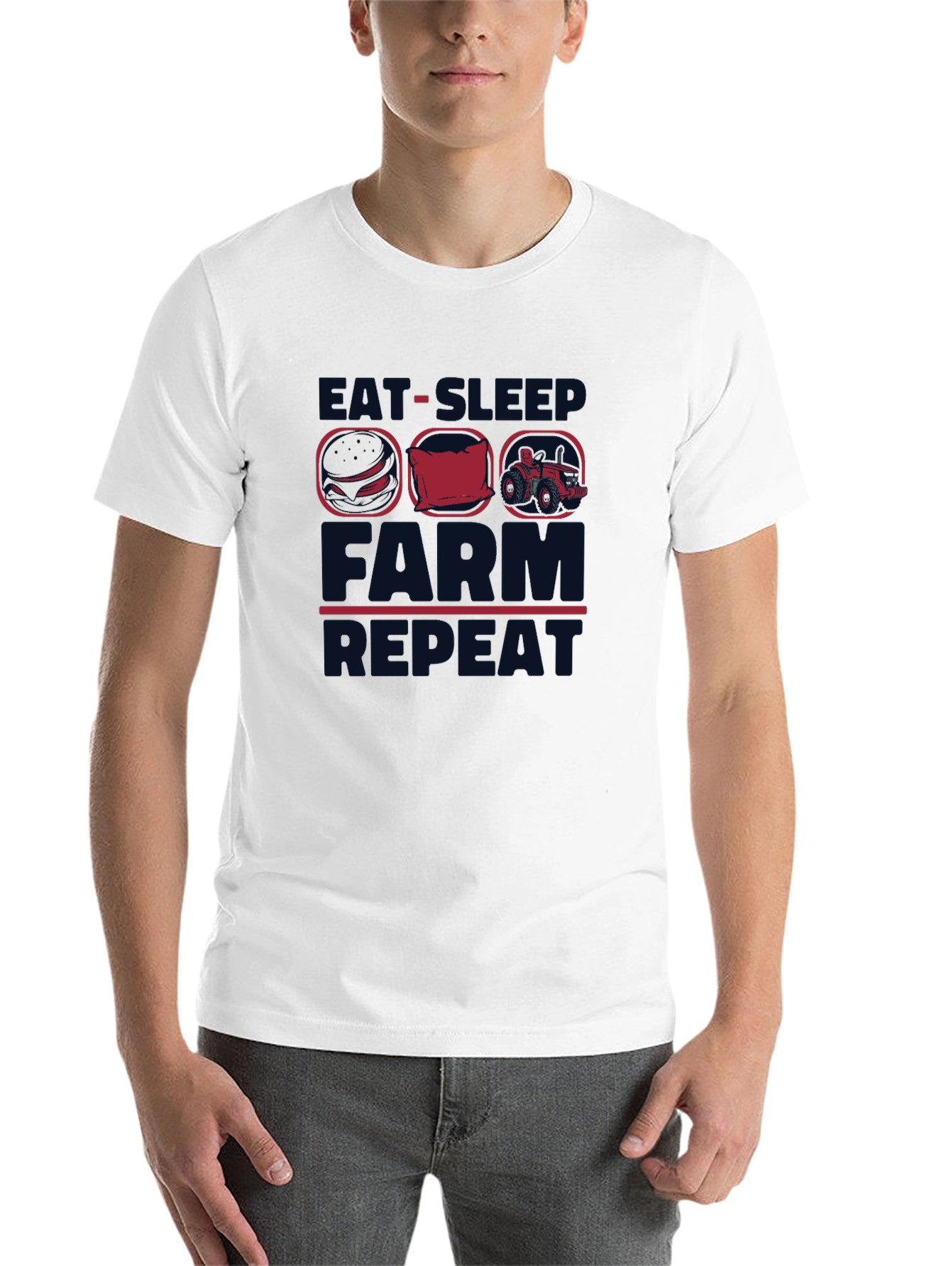 Eat Sleep Farm Repeat Graphic Tee - 14
