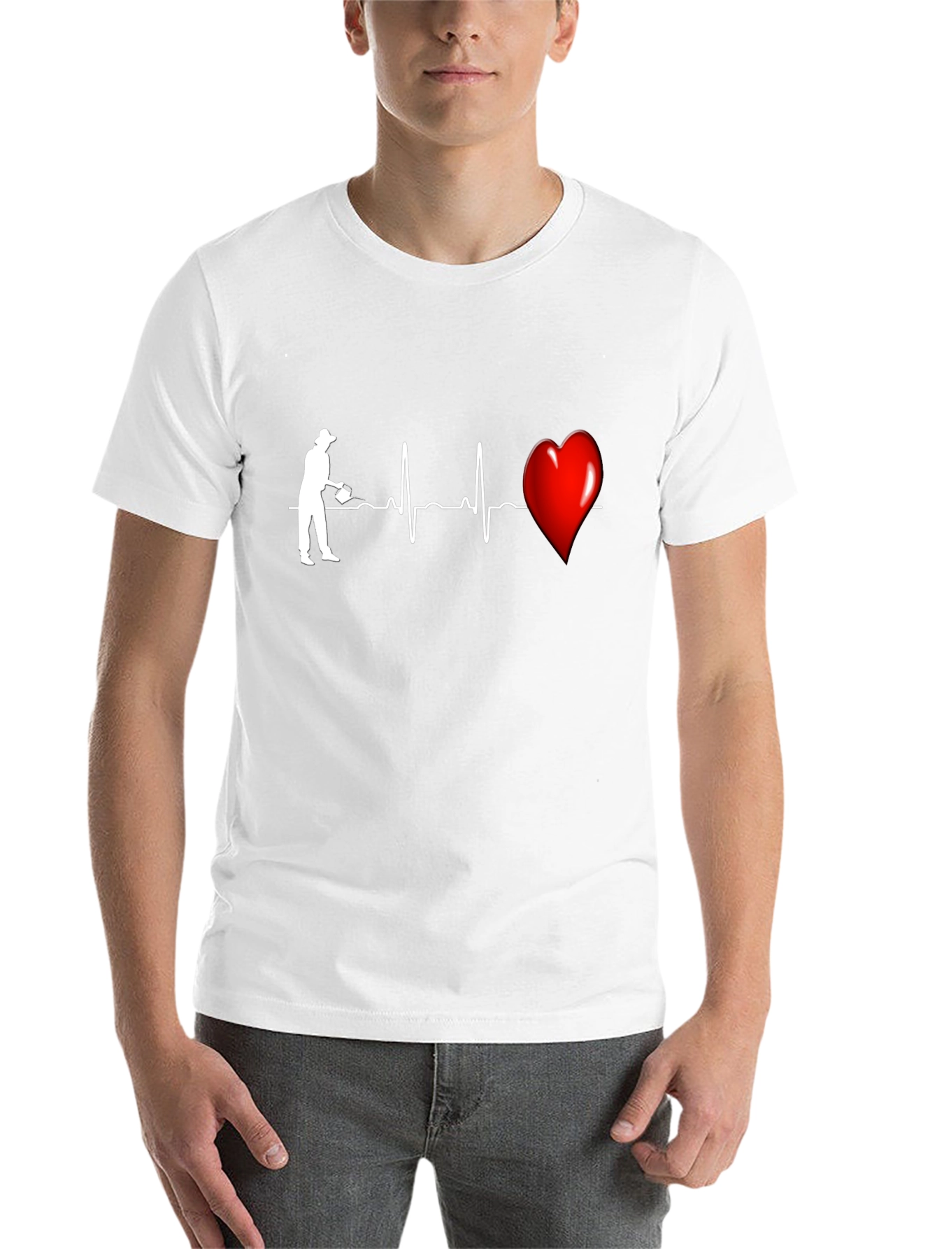 Black Gardener's Heartbeat Graphic Tee - Black view 14