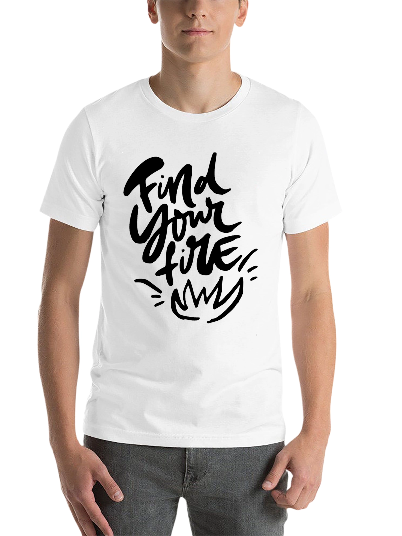 Black Find Your Fire Black Graphic Tee view 14