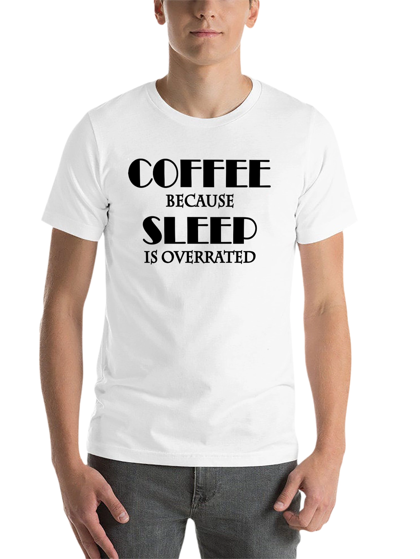 Black Coffee Sleep Overrated Black Graphic Tee view 14