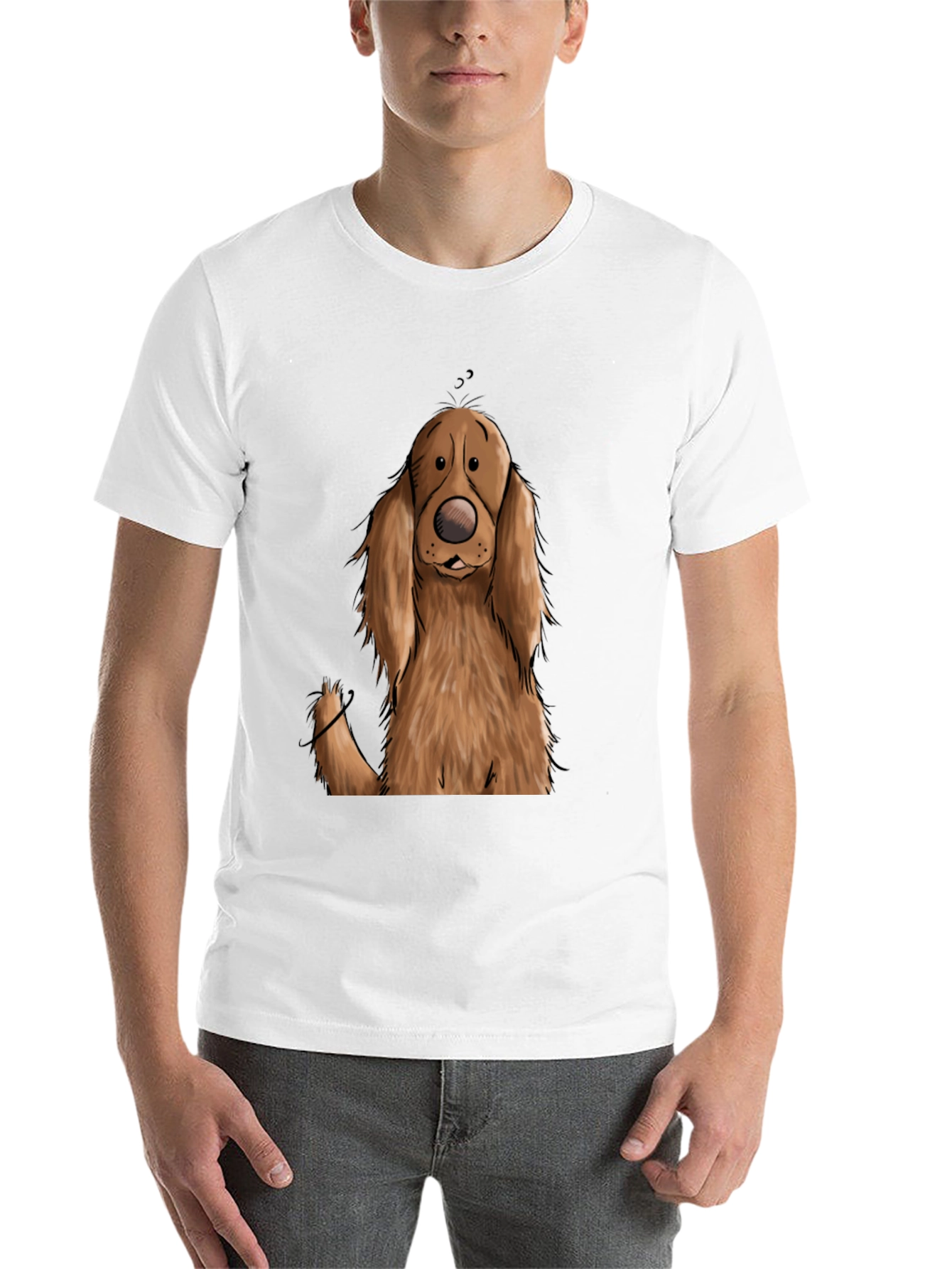 Black Dog Cartoon Graphic Black T-Shirt view 14