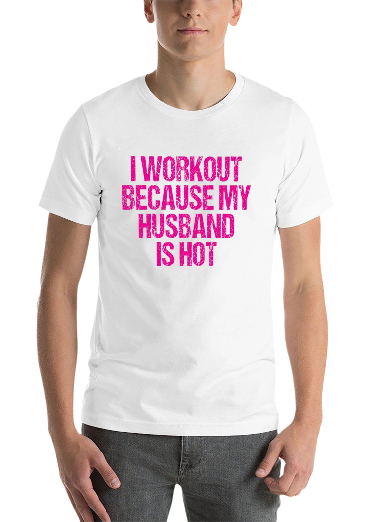 Black Funny Workout Husband Graphic T-Shirt view 14