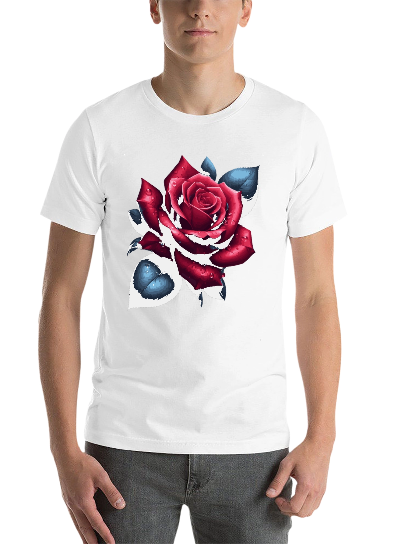 Black Rose Graphic Black T-Shirt view 14