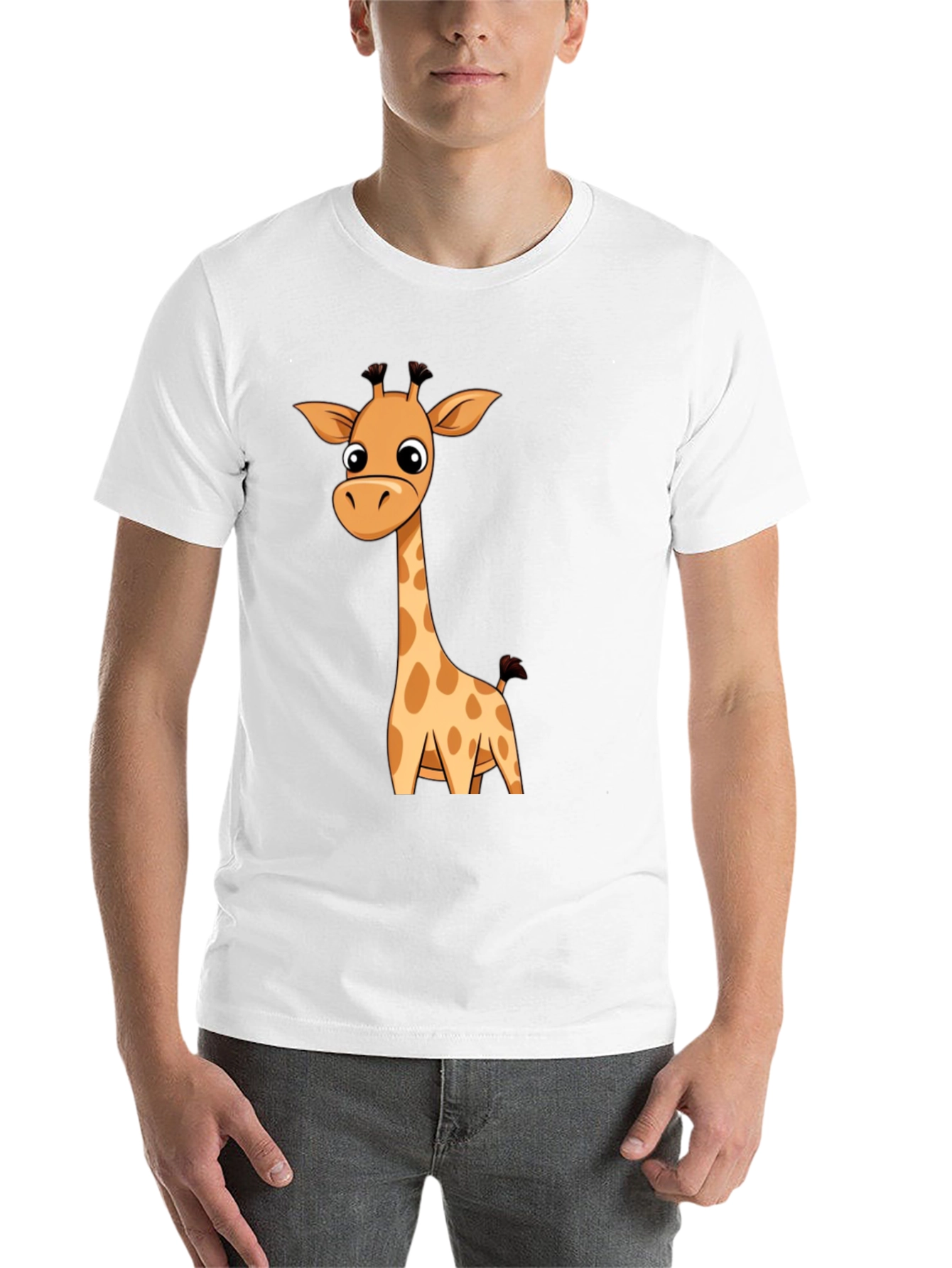 Black Giraffe Graphic Print T-Shirt view 14