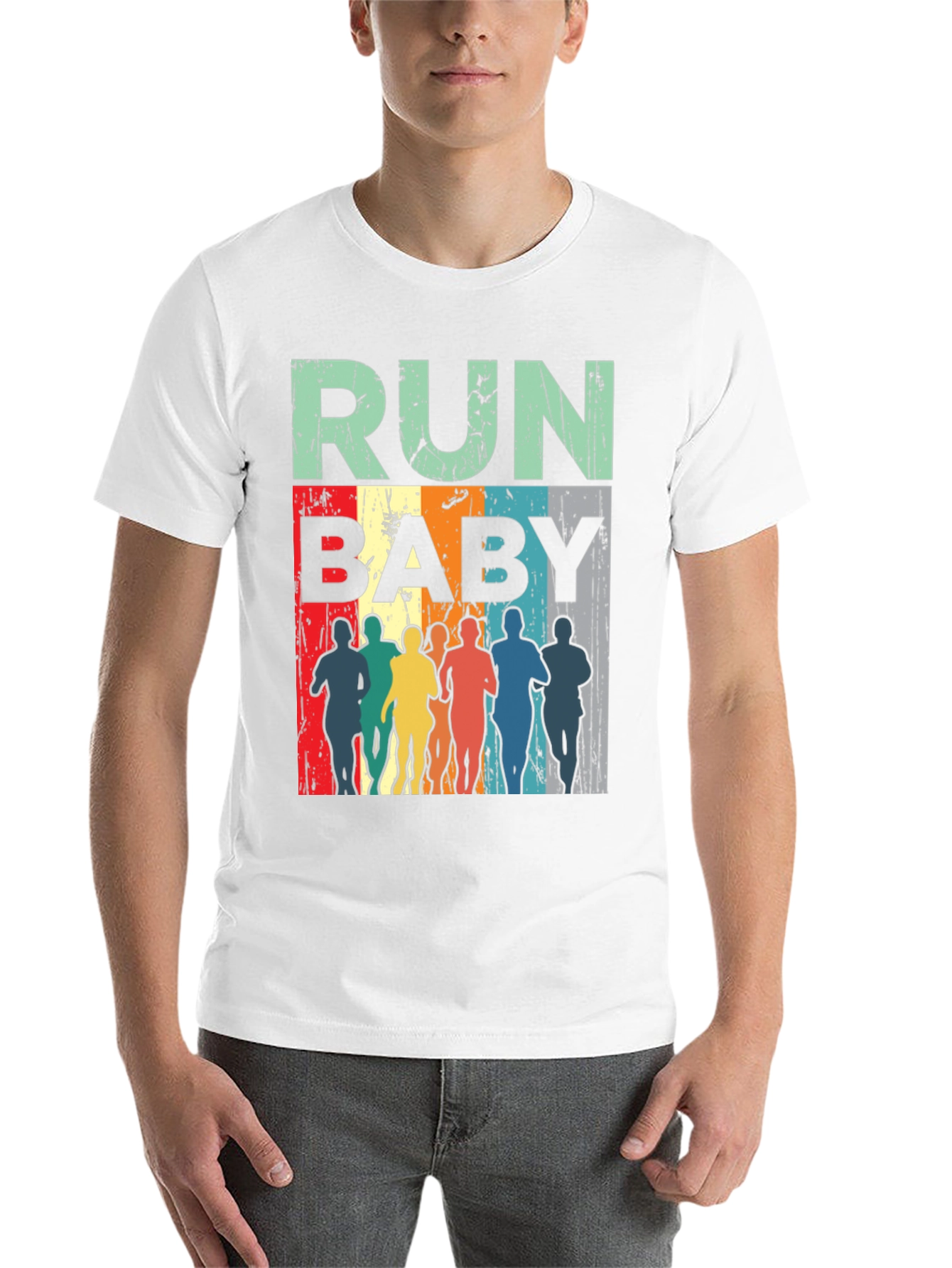 Black Run Baby Vintage Graphic Tee - Unisex view 14