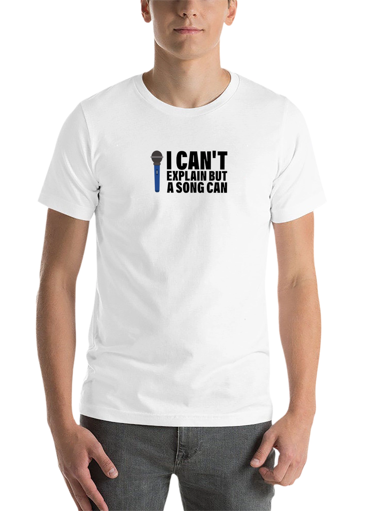 Black I Can't Explain But A Song Can Graphic Tee view 14