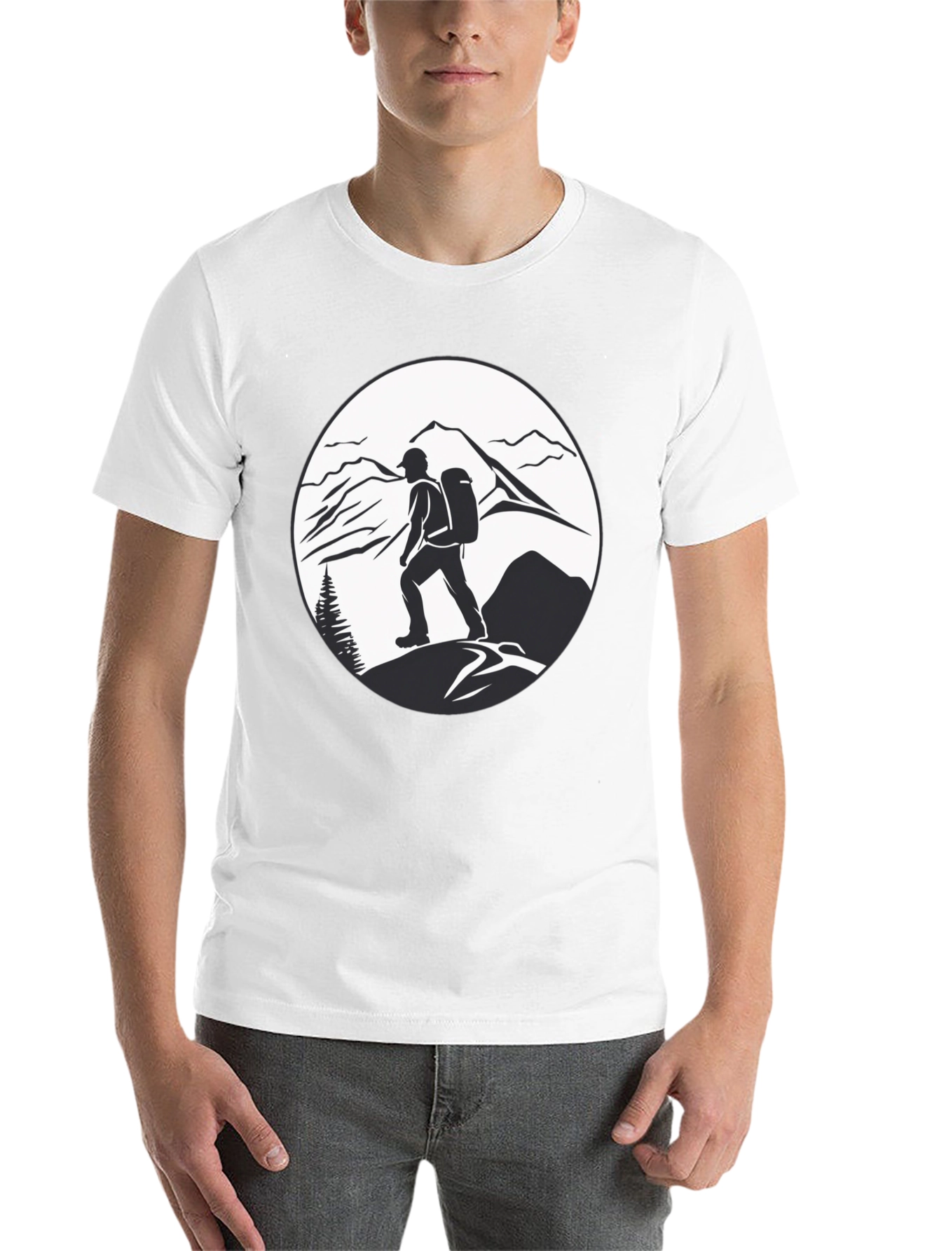 Black Mountain Hiker Graphic Tee - Adventure Ready Shirt view 14