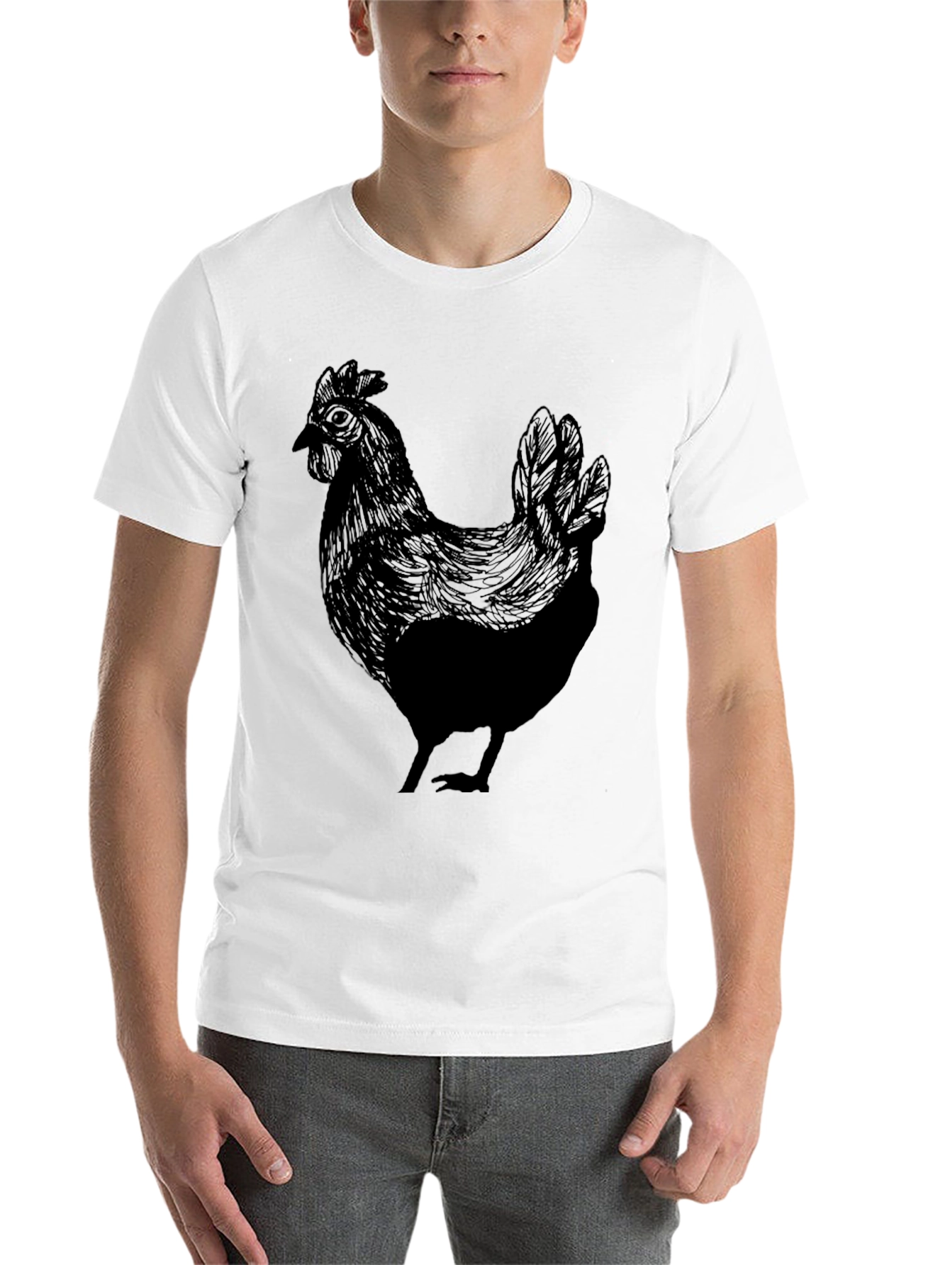 Black Black Chicken Graphic Tee - Men's Crew Neck view 14