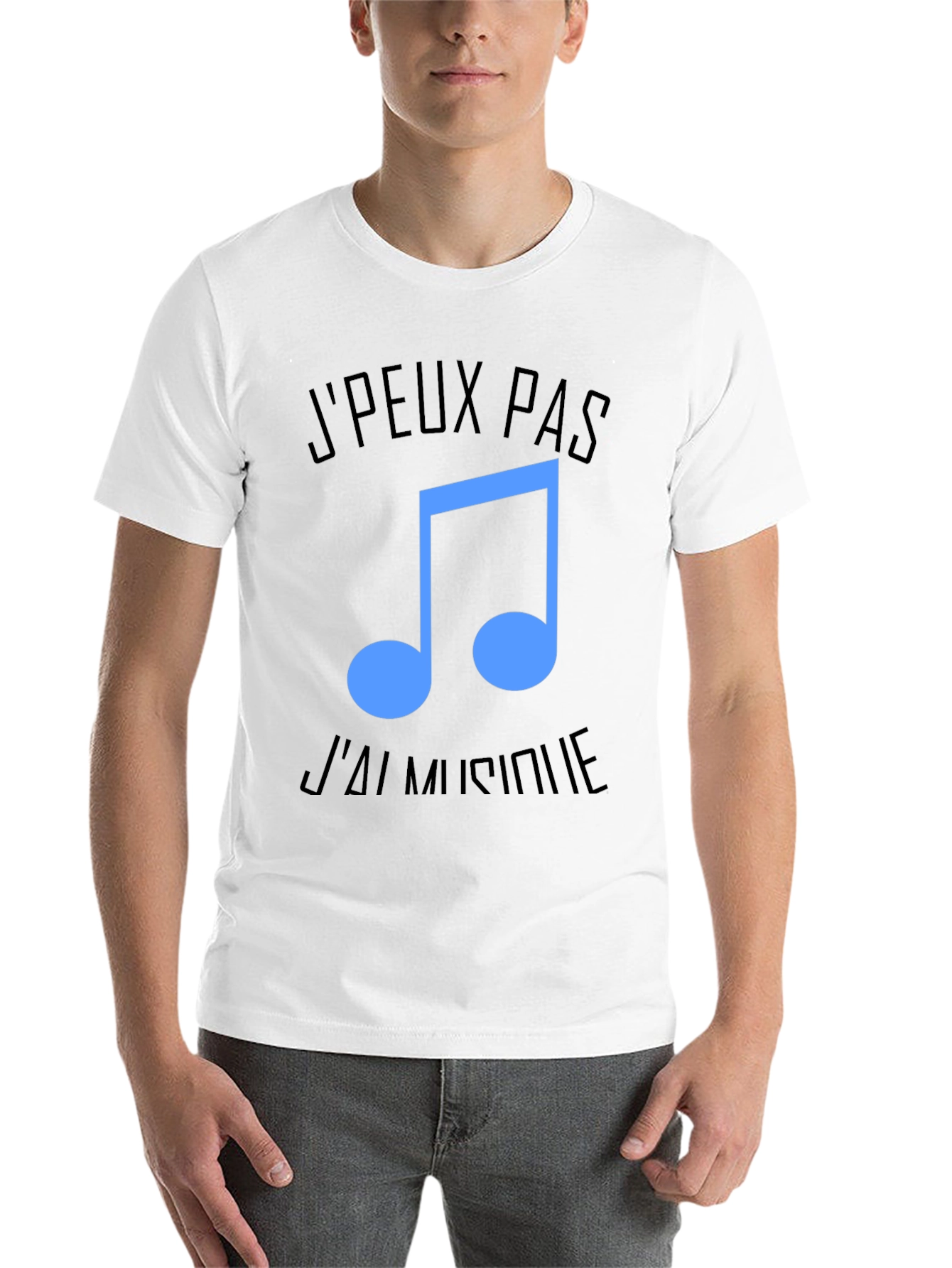 Black Music Lover Tee: "J'Peux Pas, J'ai Musique" view 14