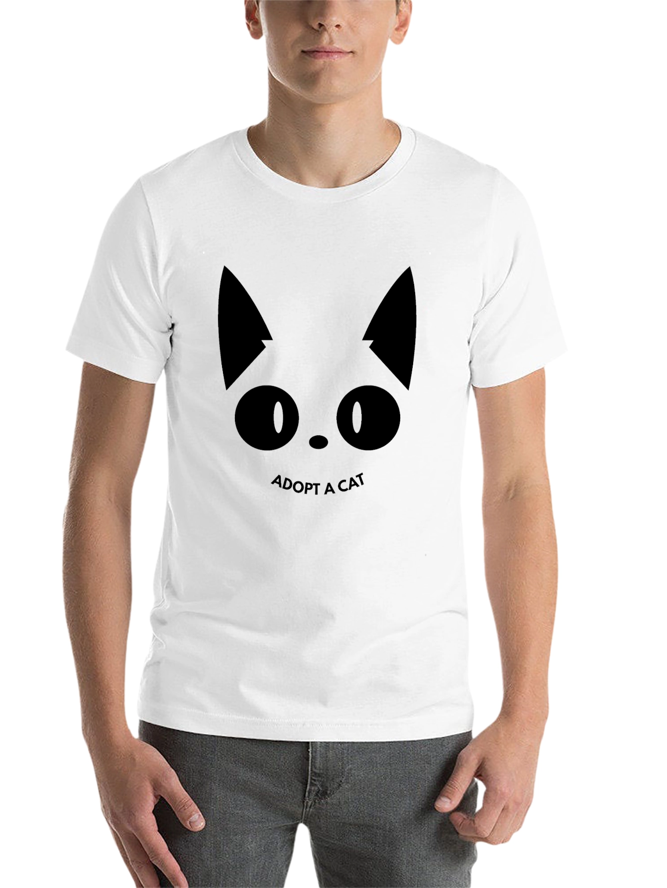 Black Adopt a Cat Black T-Shirt - Animal Lover Tee view 14
