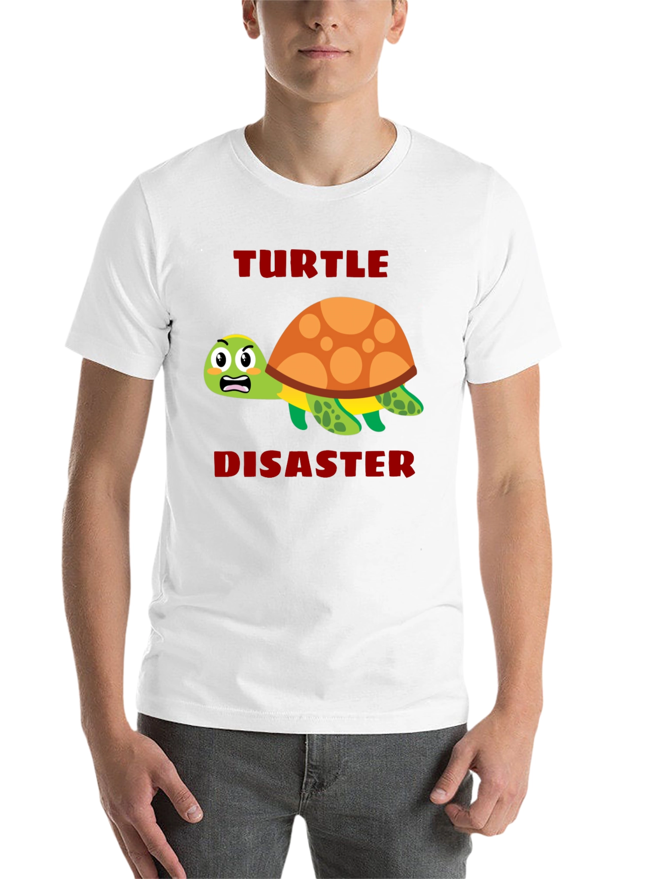 Black Turtle Disaster Graphic Tee - Funny Cartoon Turtle Shirt view 14
