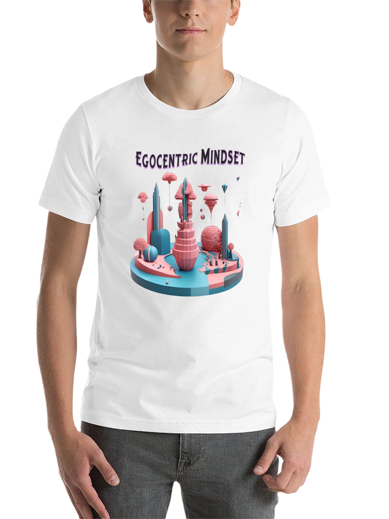 Black Egocentric Mindset Graphic Tee view 14