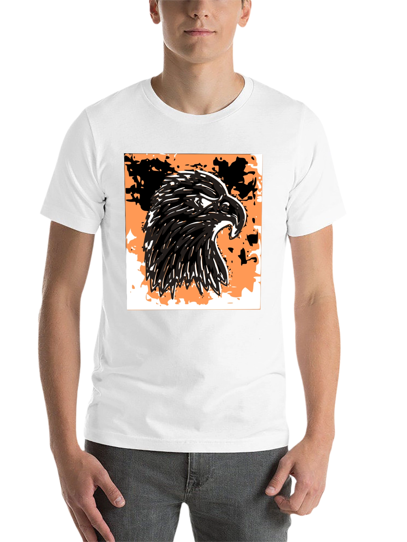 Black Eagle Graphic T-Shirt - Bold Black Design view 14