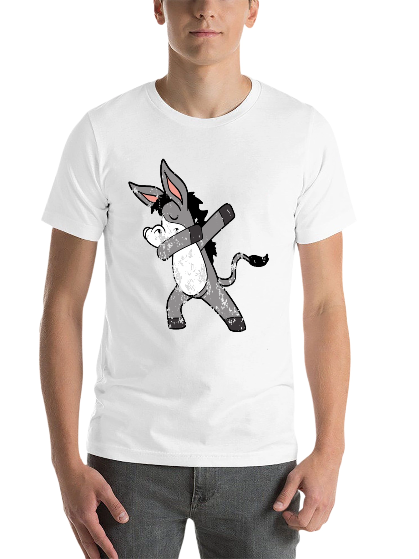 Black Dabbing Donkey Graphic Tee - Unique & Funny view 14