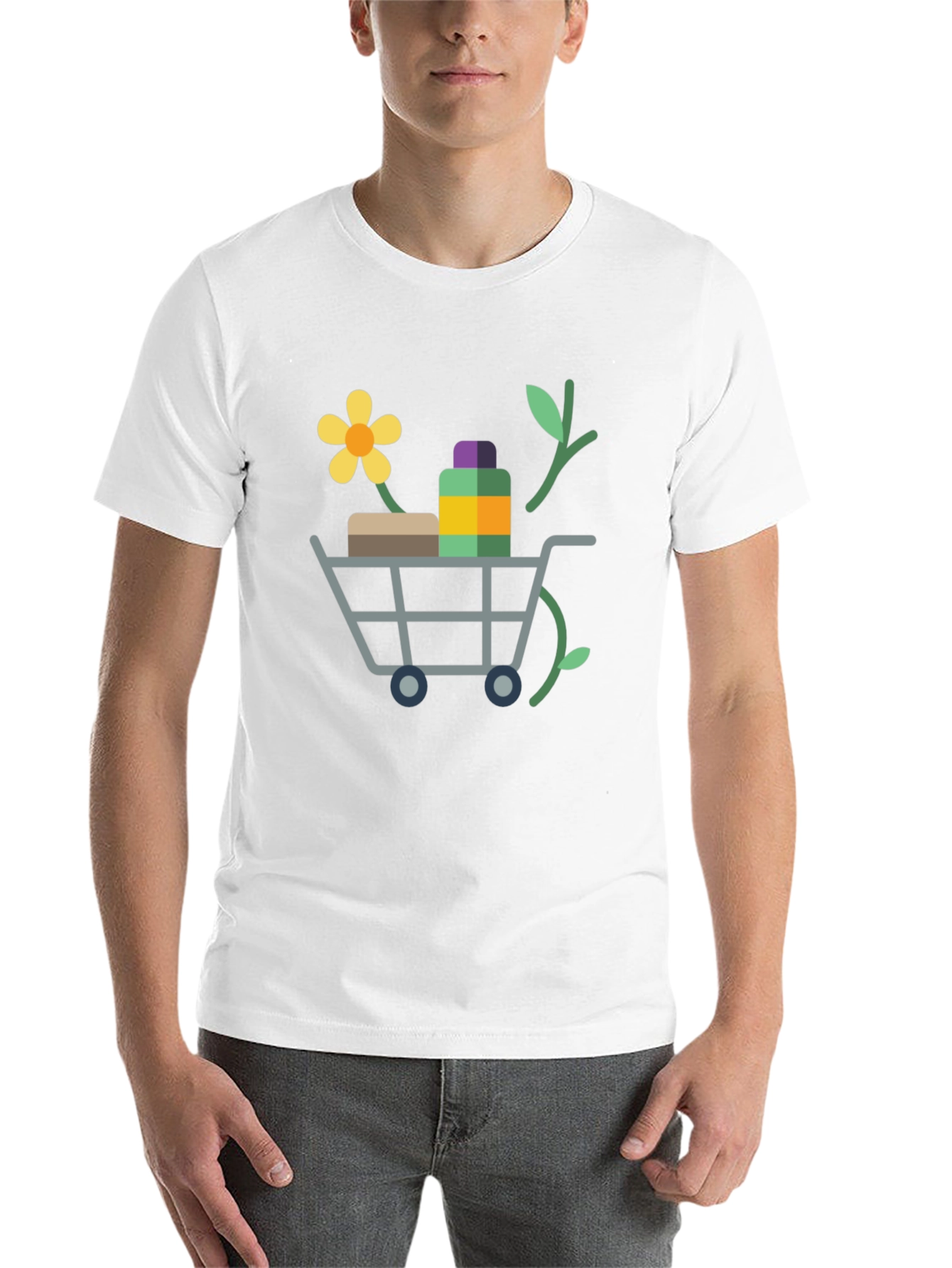 Eco-Friendly Shopping Cart Graphic Tee - 14