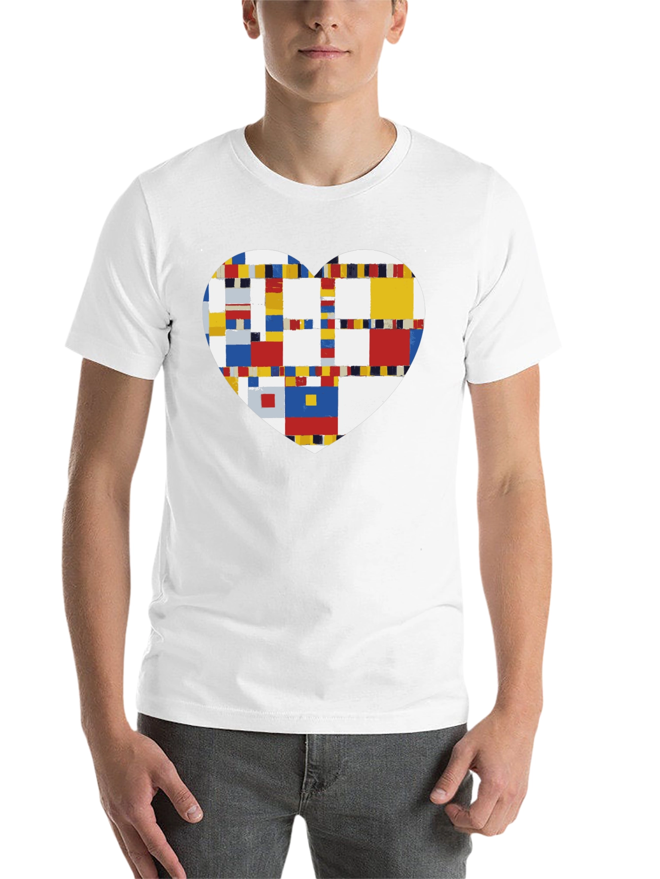 Black Mondrian Heart Graphic Tee - Black view 14