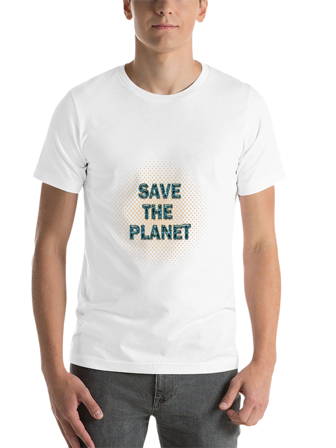 Black Save The Planet Graphic Tee - Black Cotton Blend view 14