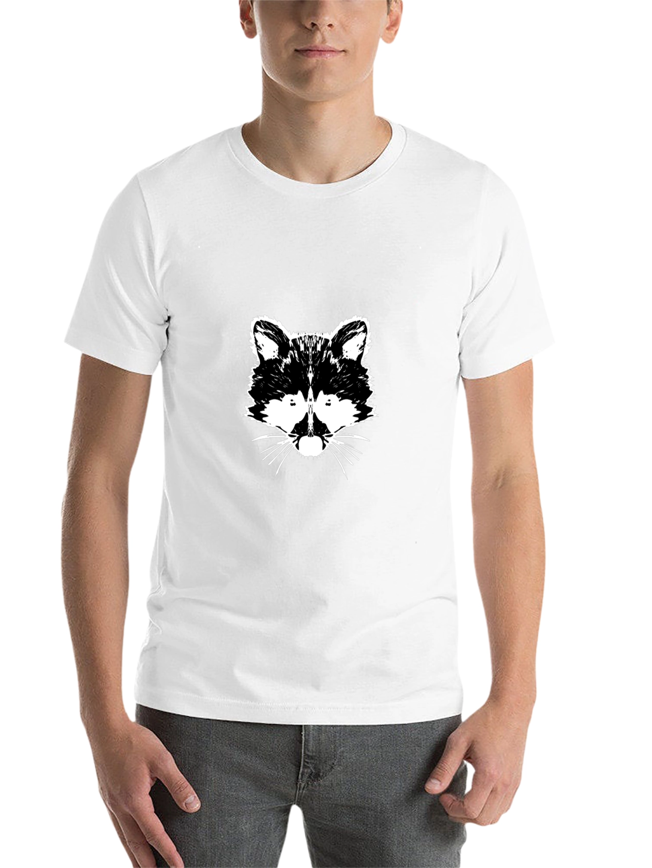 Black Raccoon Graphic Tee - Black Cotton T-Shirt view 14