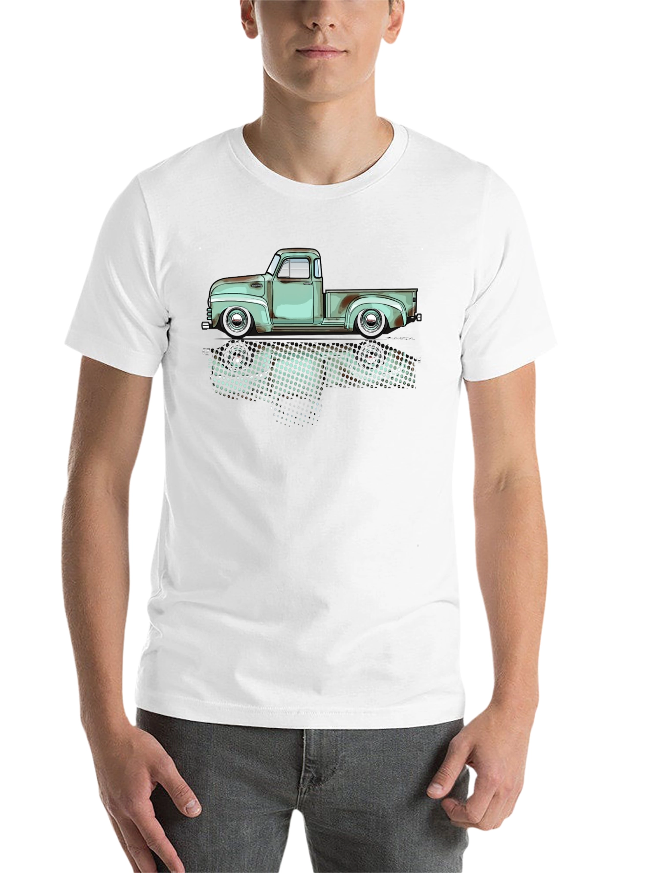 Black Vintage Truck Graphic Tee - Classic Style view 14